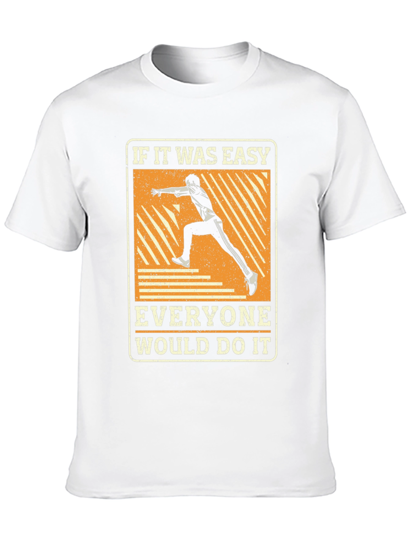 Black Motivational Runner T-Shirt - If It Was Easy view 10