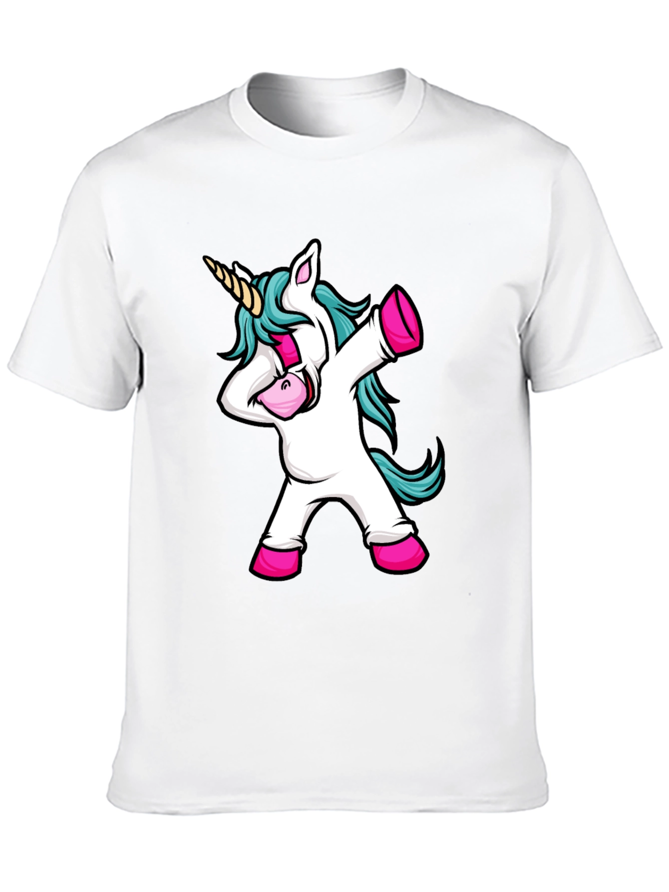 Black Dabbing Unicorn Black Graphic Tee view 10