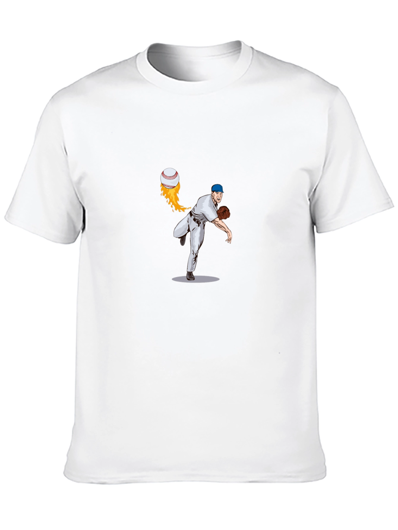 Black Baseball Pitcher T-Shirt view 10