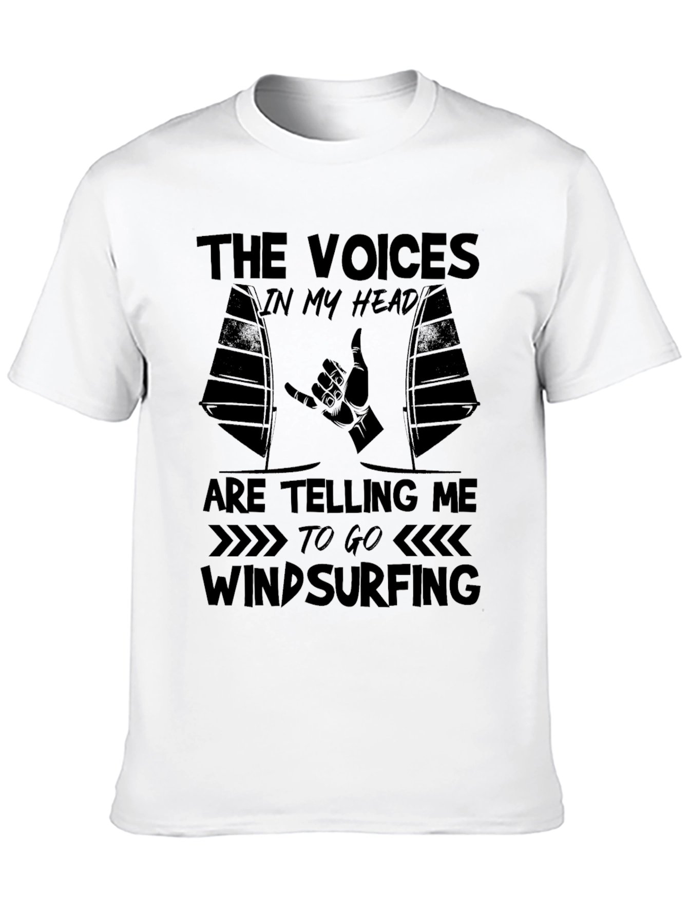 Black Voices in My Head Windsurfing T-Shirt view 10