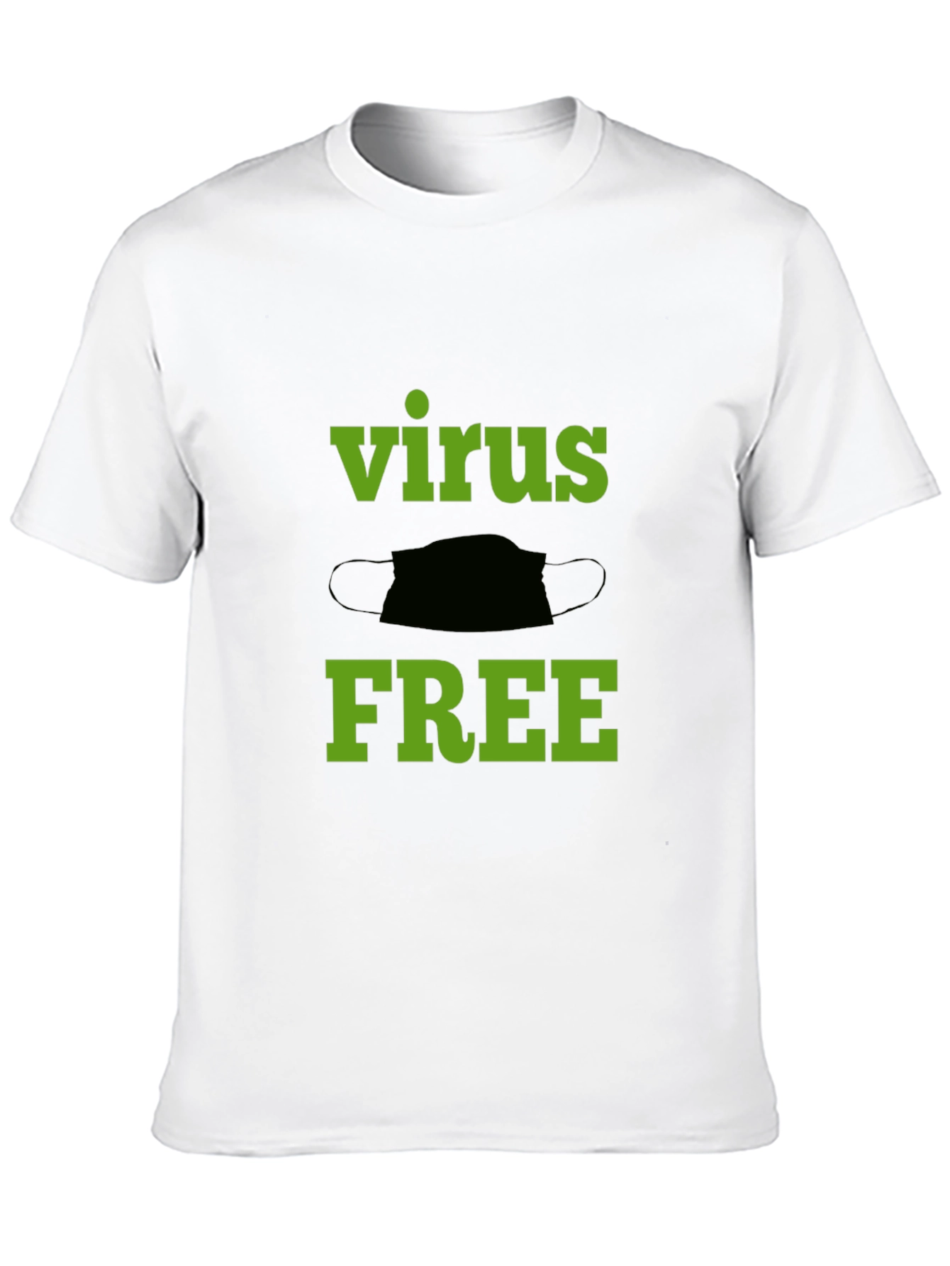 Black Virus Free Graphic Tee - Black Cotton T-Shirt view 10