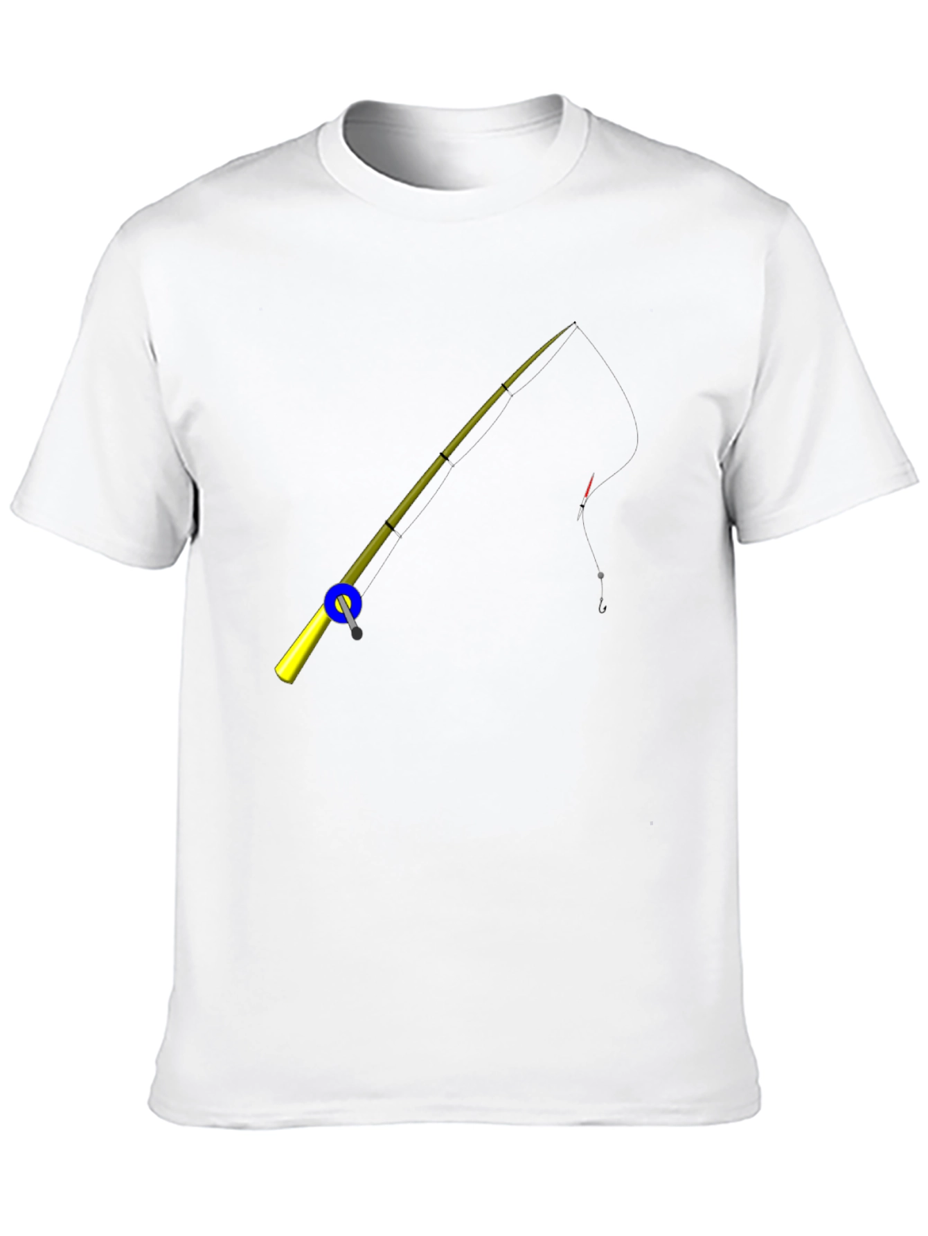 Black Fishing Rod Graphic Tee - Black Cotton T-Shirt view 10