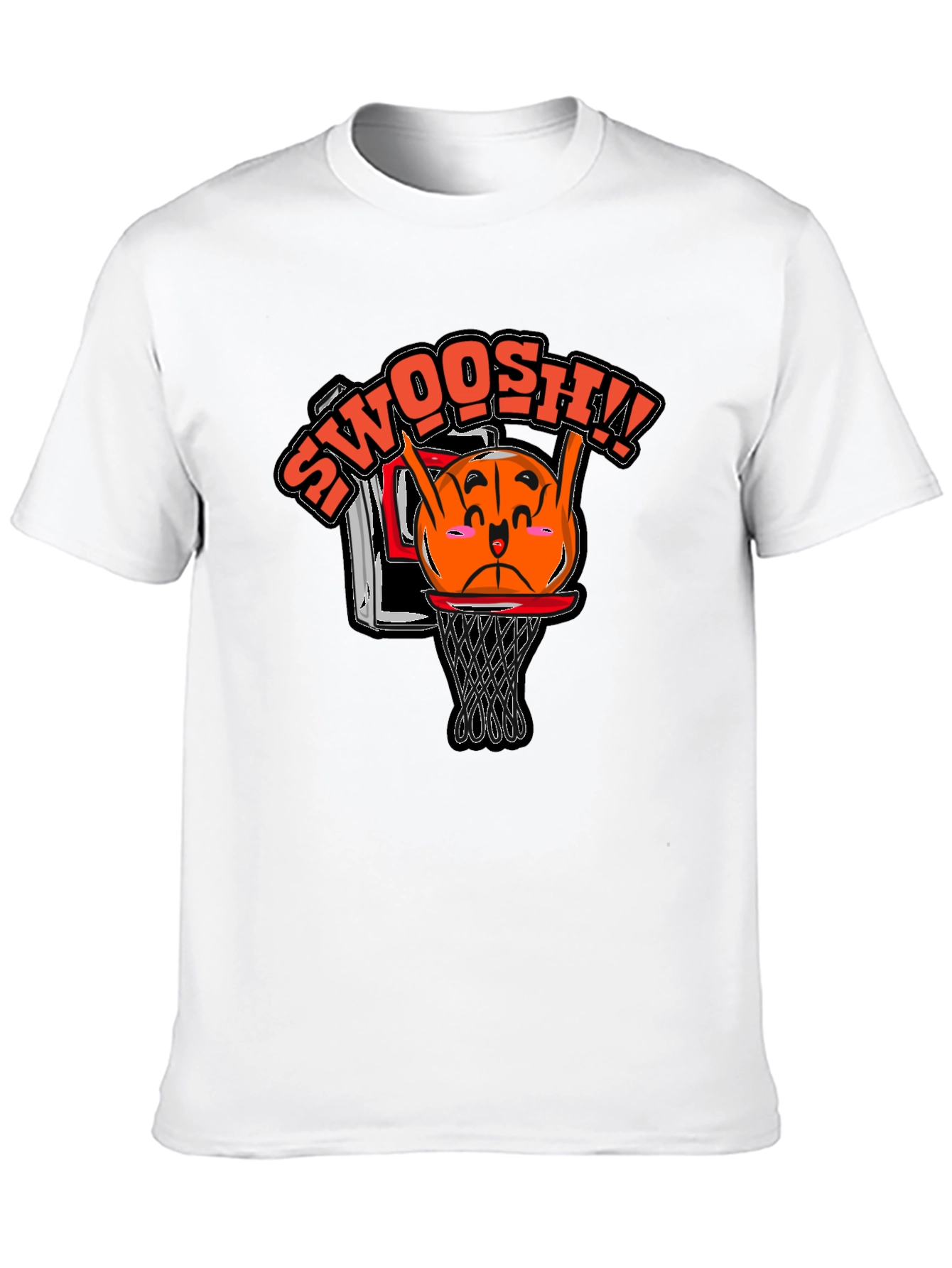 Black Funny Basketball Graphic Tee - Swoosh! view 10