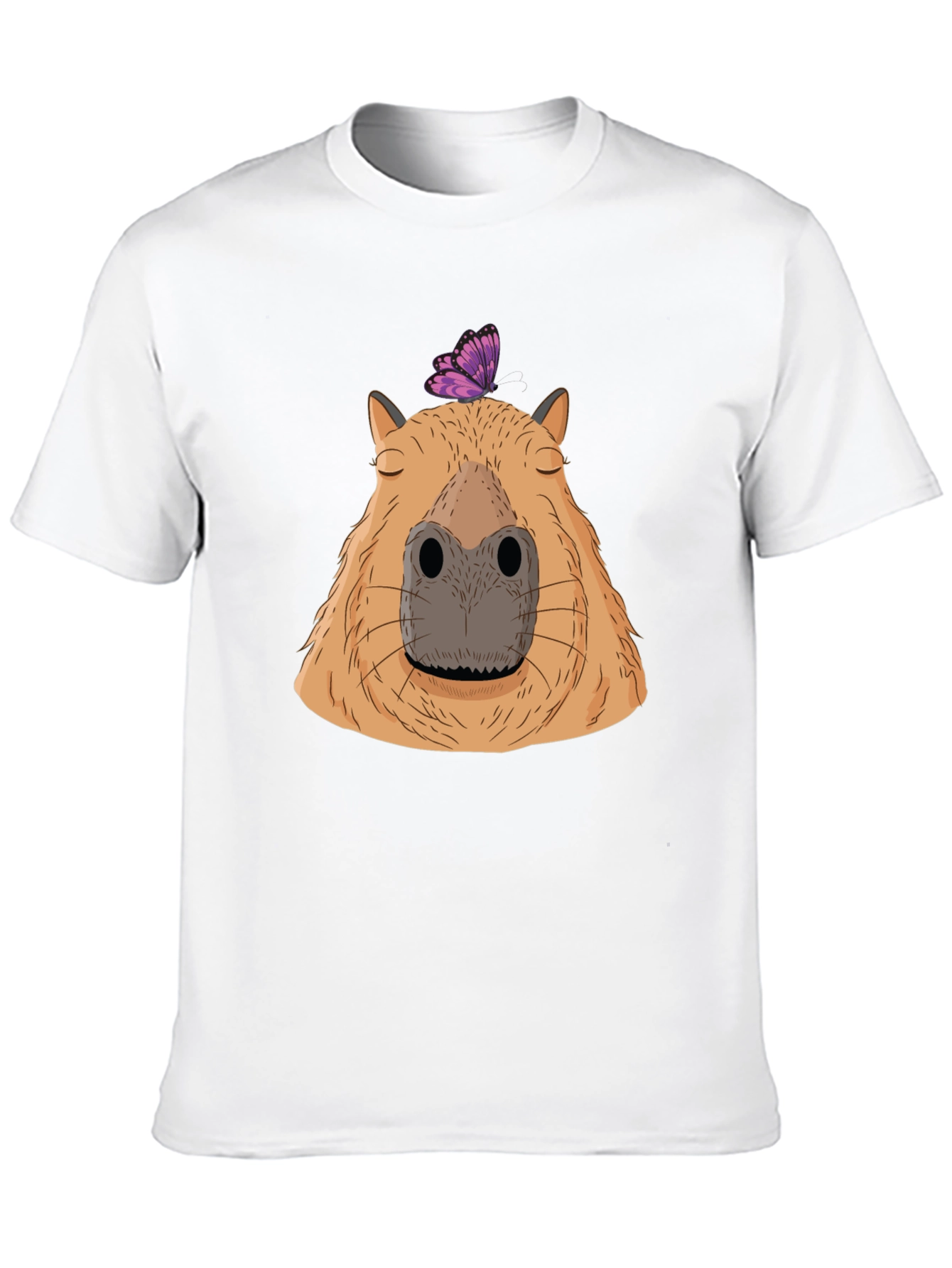 Black Capybara & Butterfly Graphic T-Shirt - Comfort & Style view 10