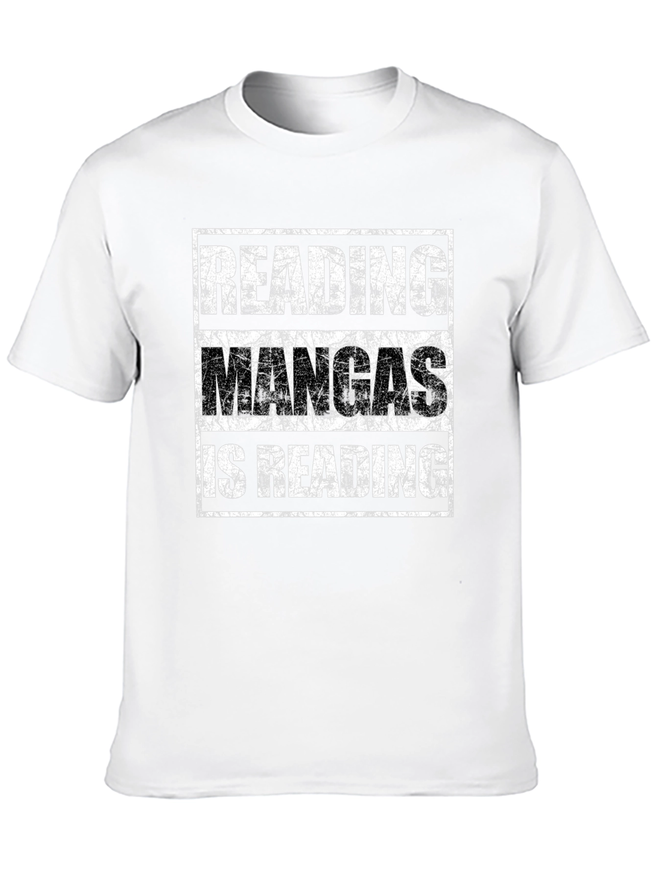 Black Reading Mangas T-Shirt - Funny Novelty Graphic Tee view 10