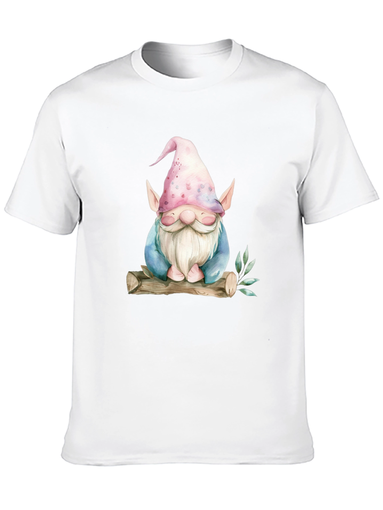 Black Whimsical Gnome Graphic Tee - Black view 10