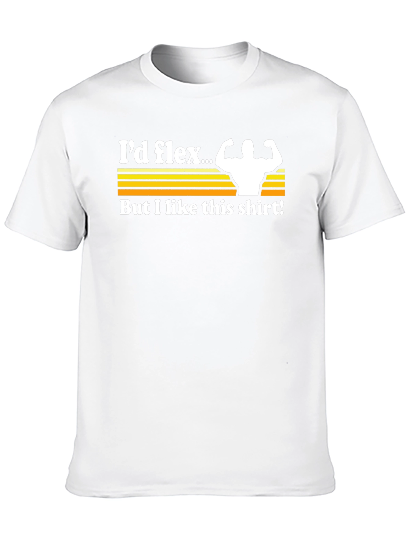 Black I'd Flex Funny Gym Workout T-Shirt view 10