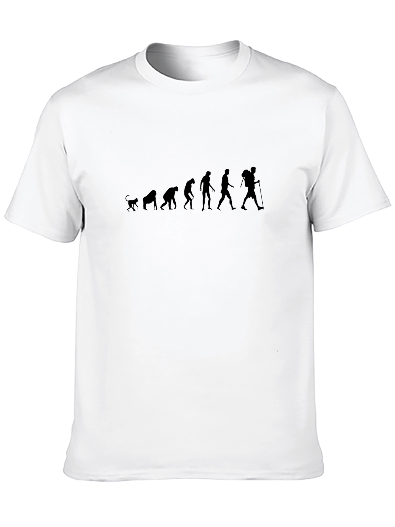 Black Evolution of Hiker Graphic T-Shirt - Black Cotton view 10