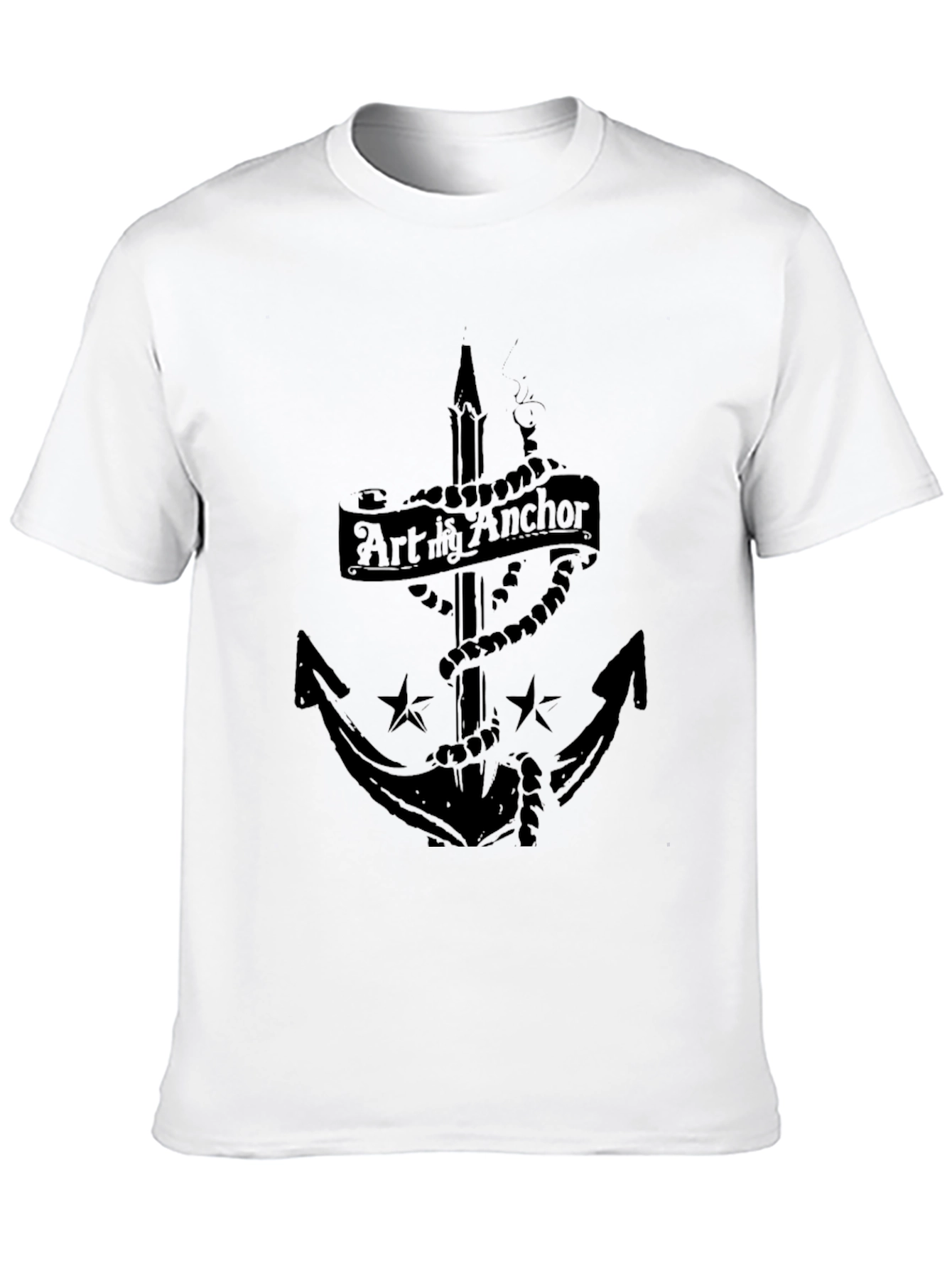 Black Art My Anchor Black Graphic Tee view 10