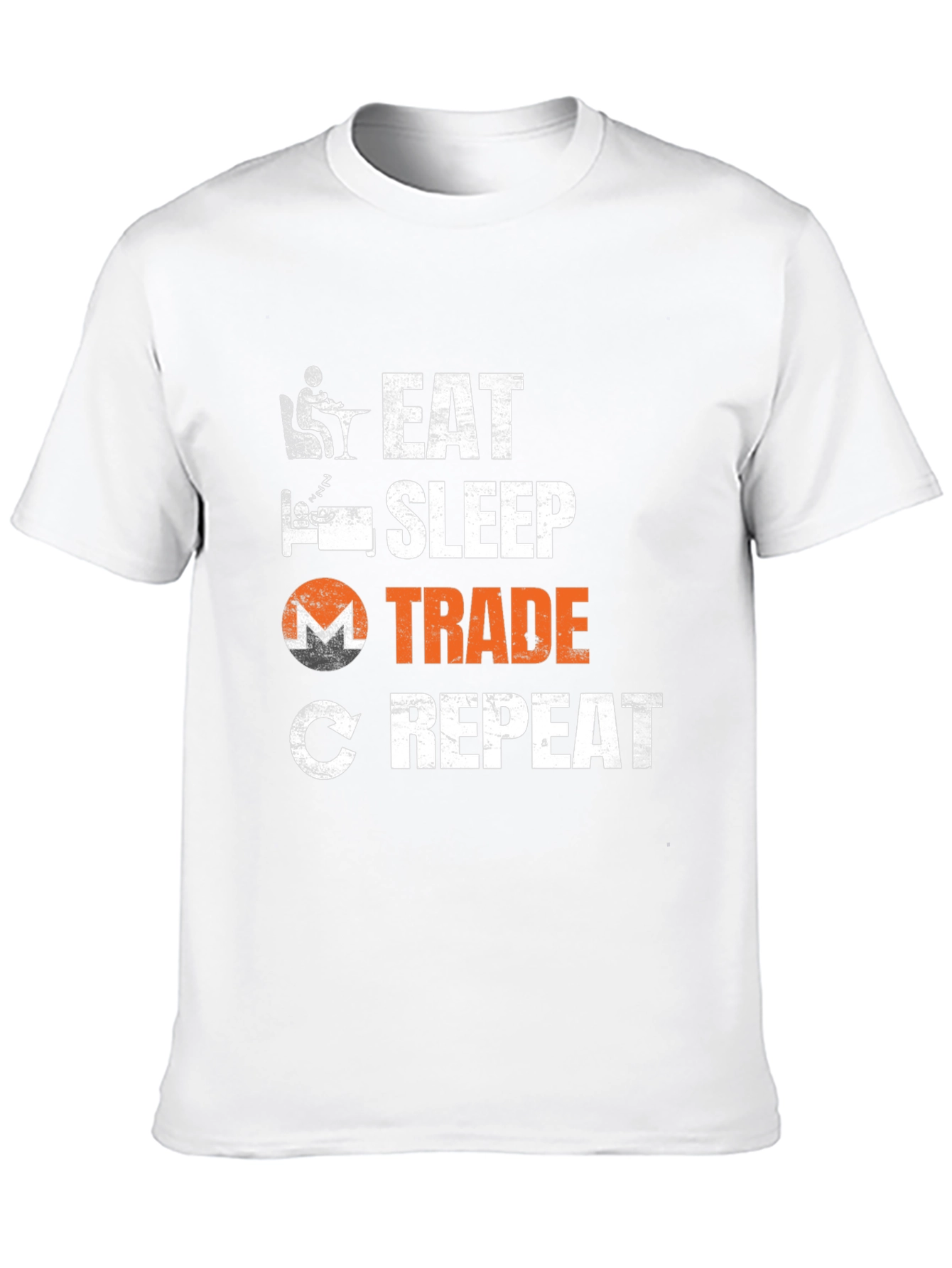 Black Eat Sleep Trade Repeat T-Shirt - Crypto Trading Tee view 10