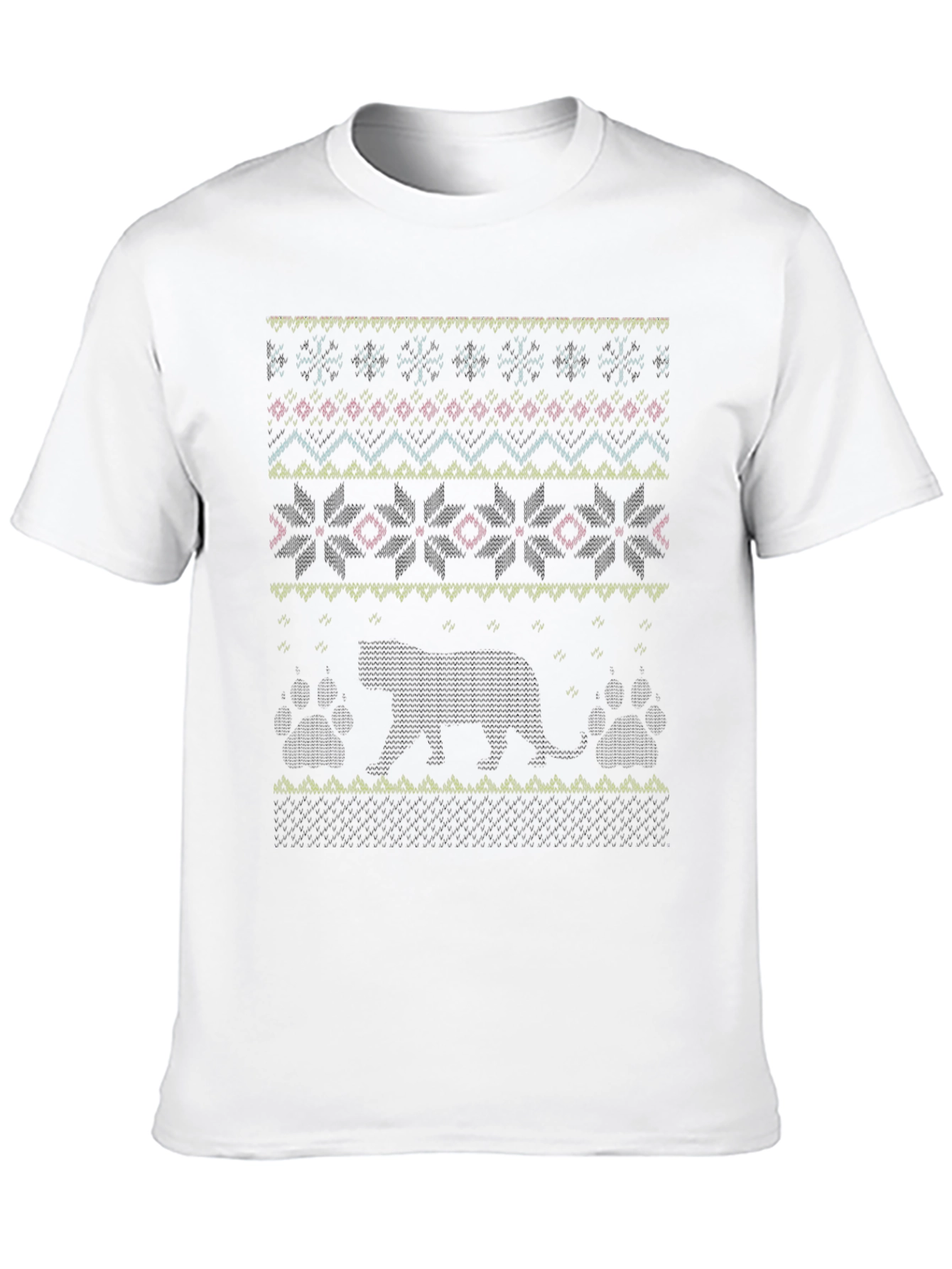 Black Otter Ugly Christmas Sweater T-Shirt view 10