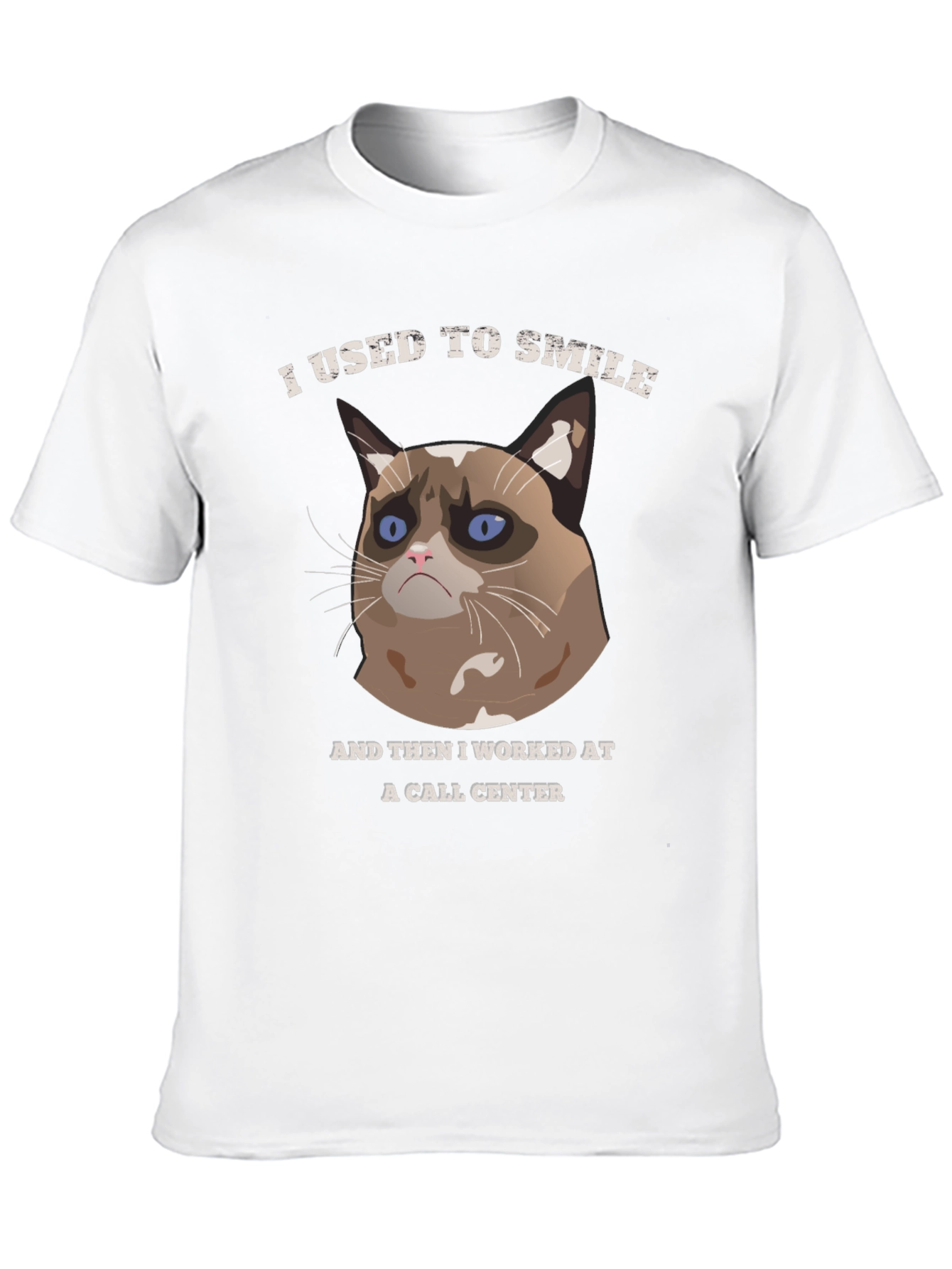 Black Grumpy Cat Call Center T-Shirt view 10