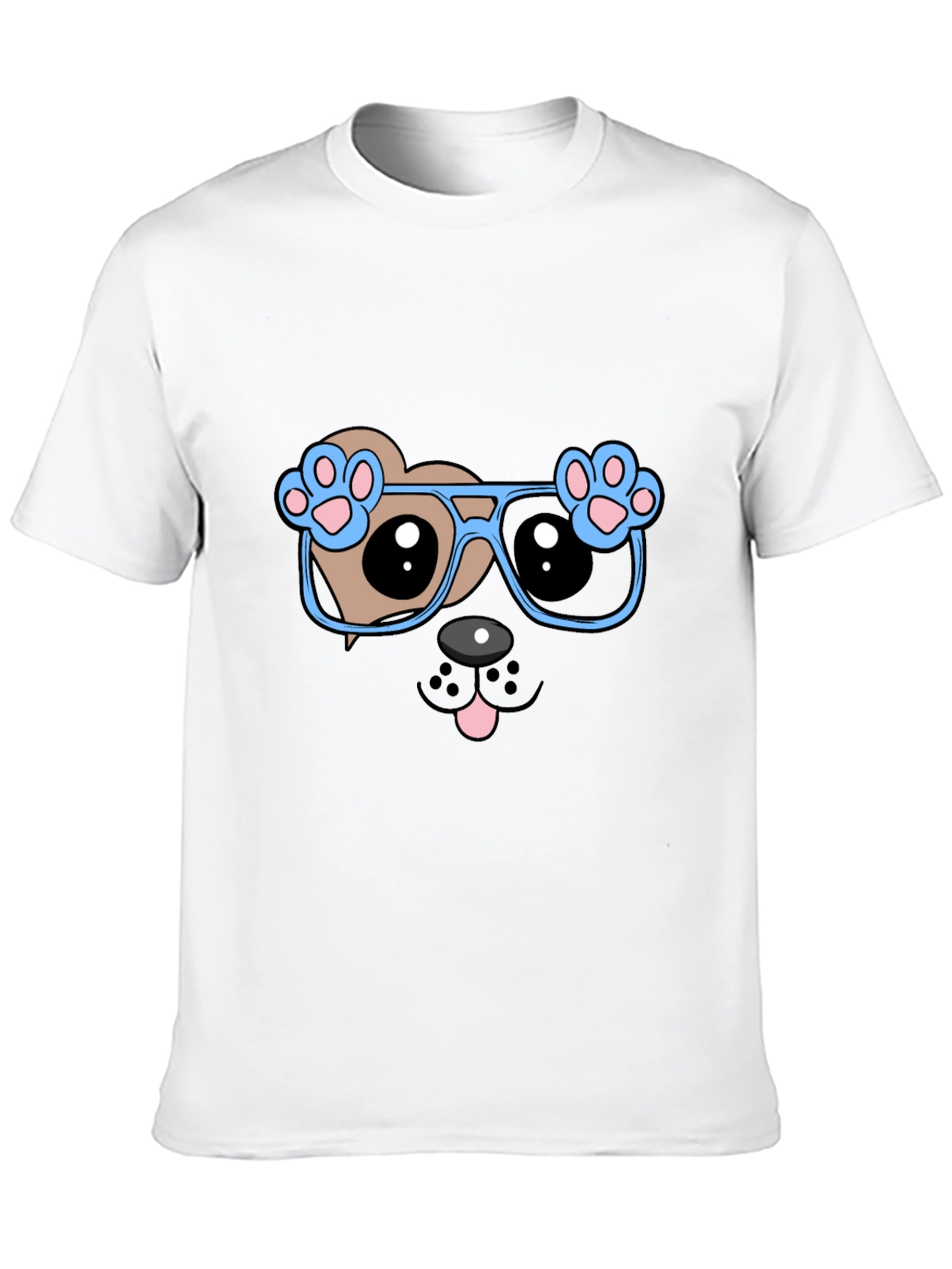 Black Cool Dog with Glasses Graphic Tee view 10