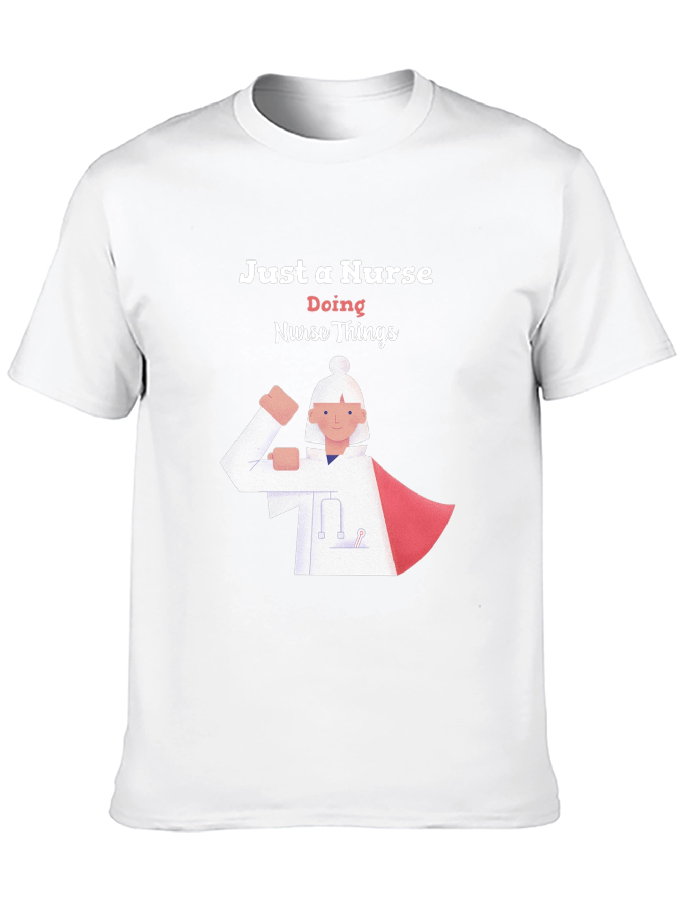 Black Nurse Superhero Graphic T-Shirt - Black Cotton Tee view 10