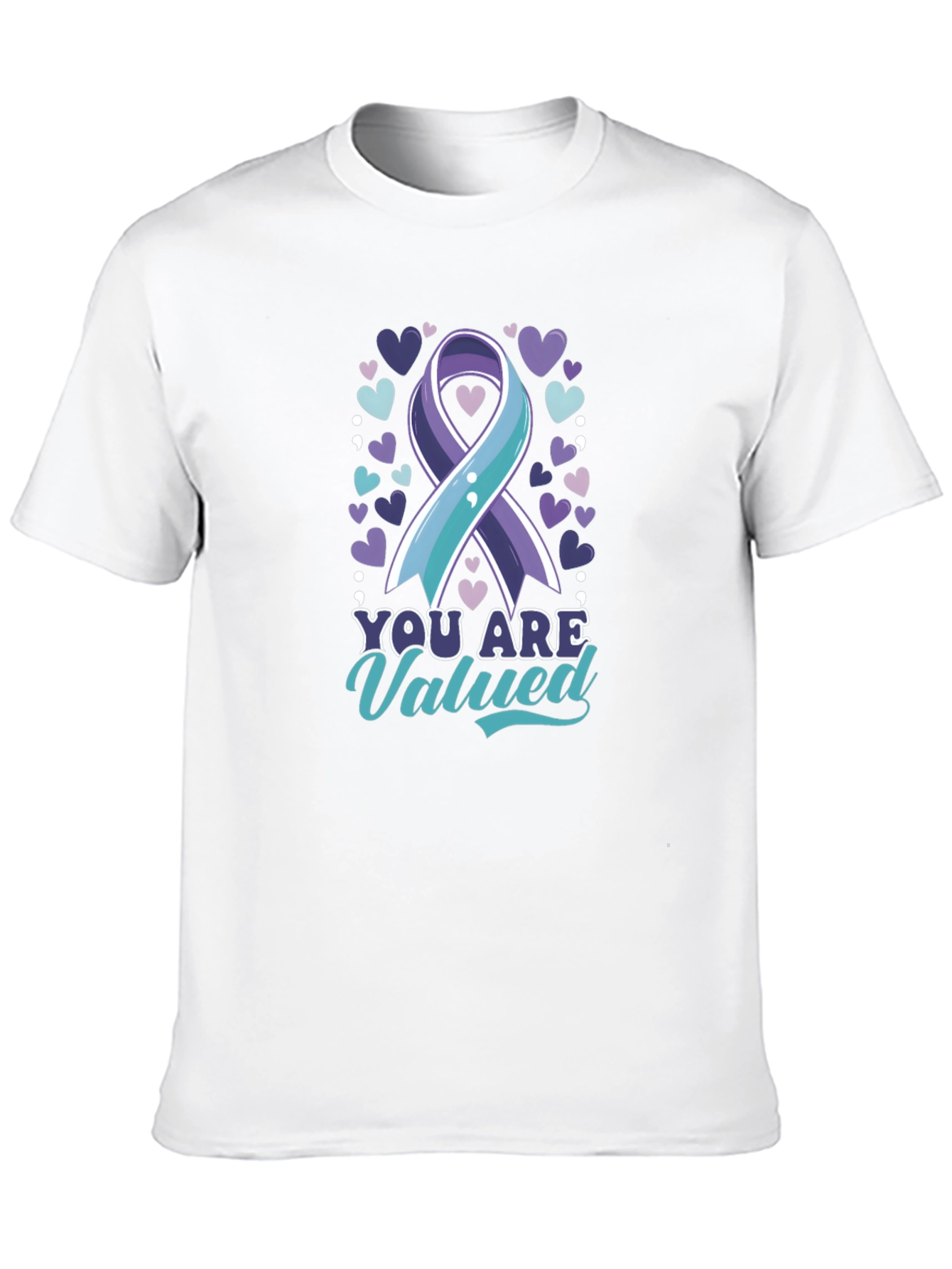 Black You Are Valued Suicide Prevention Awareness T-Shirt view 10