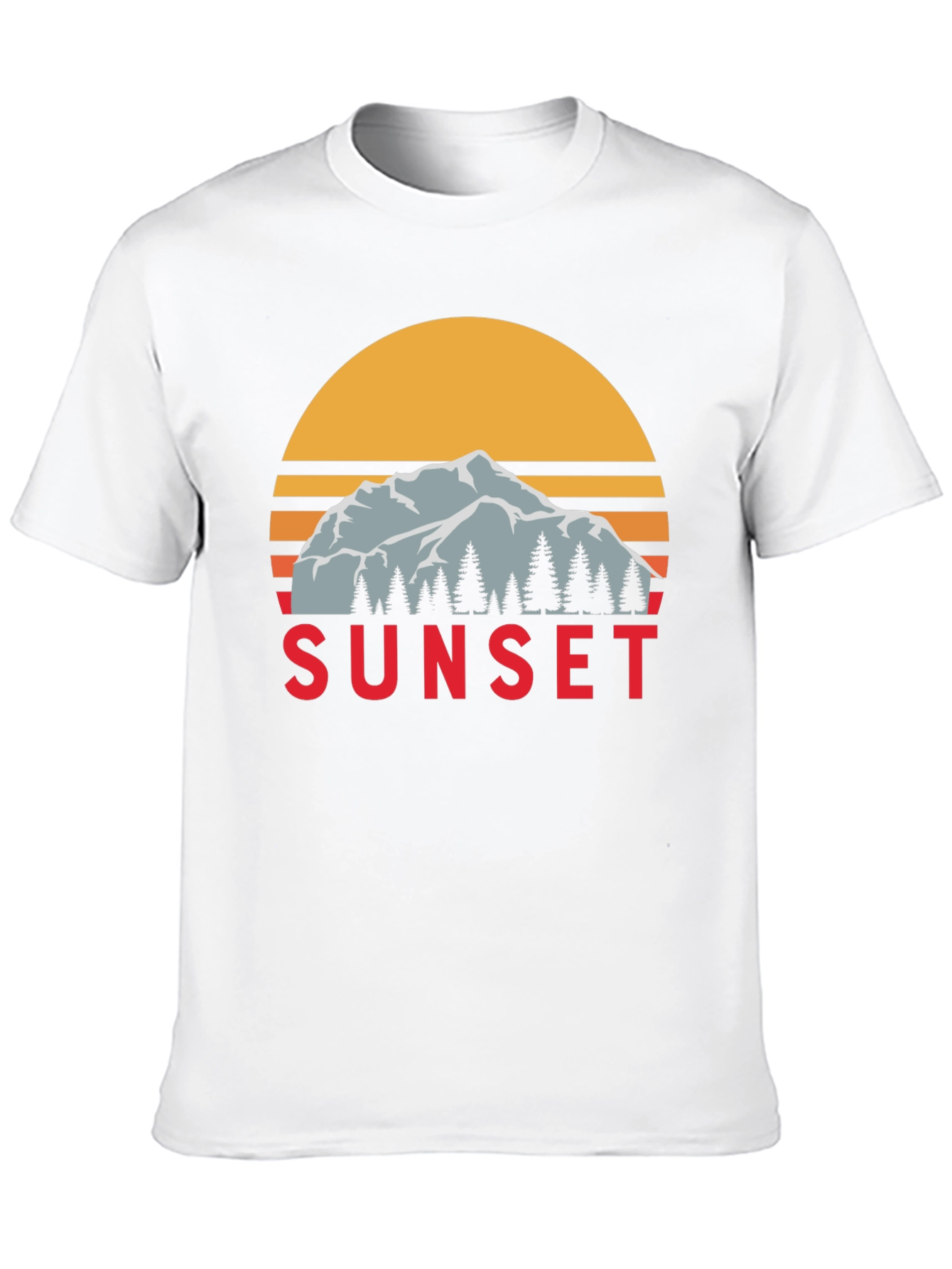 Black Sunset Mountain Graphic Tee - Retro Style view 10