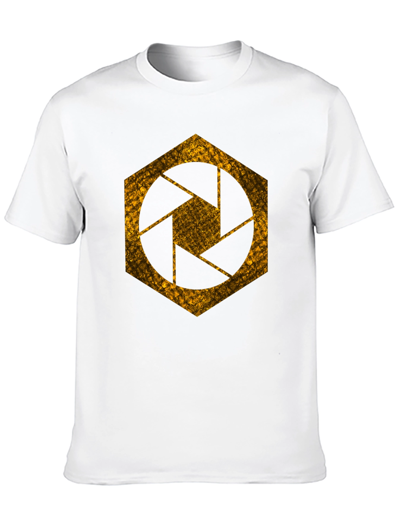 Black Aperture Hexagon T-Shirt - Graphic Tee view 10