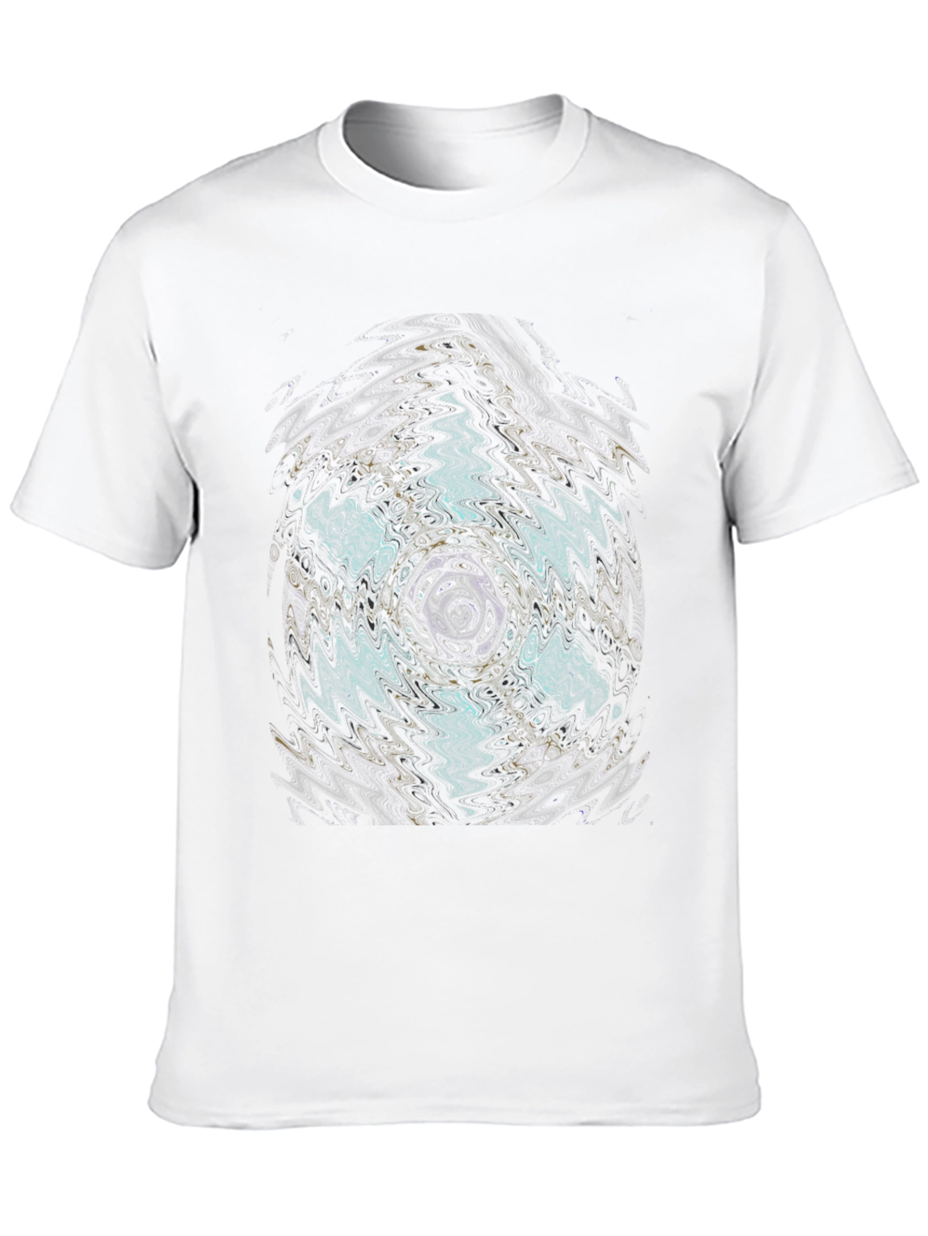 Black Abstract Vortex Graphic Black T-Shirt view 10