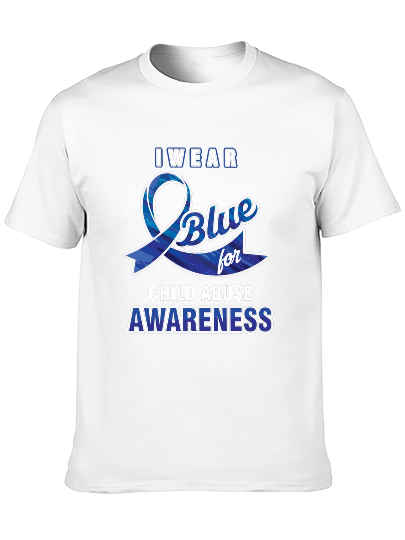 Black I Wear Blue For Child Abuse Awareness T-Shirt view 10