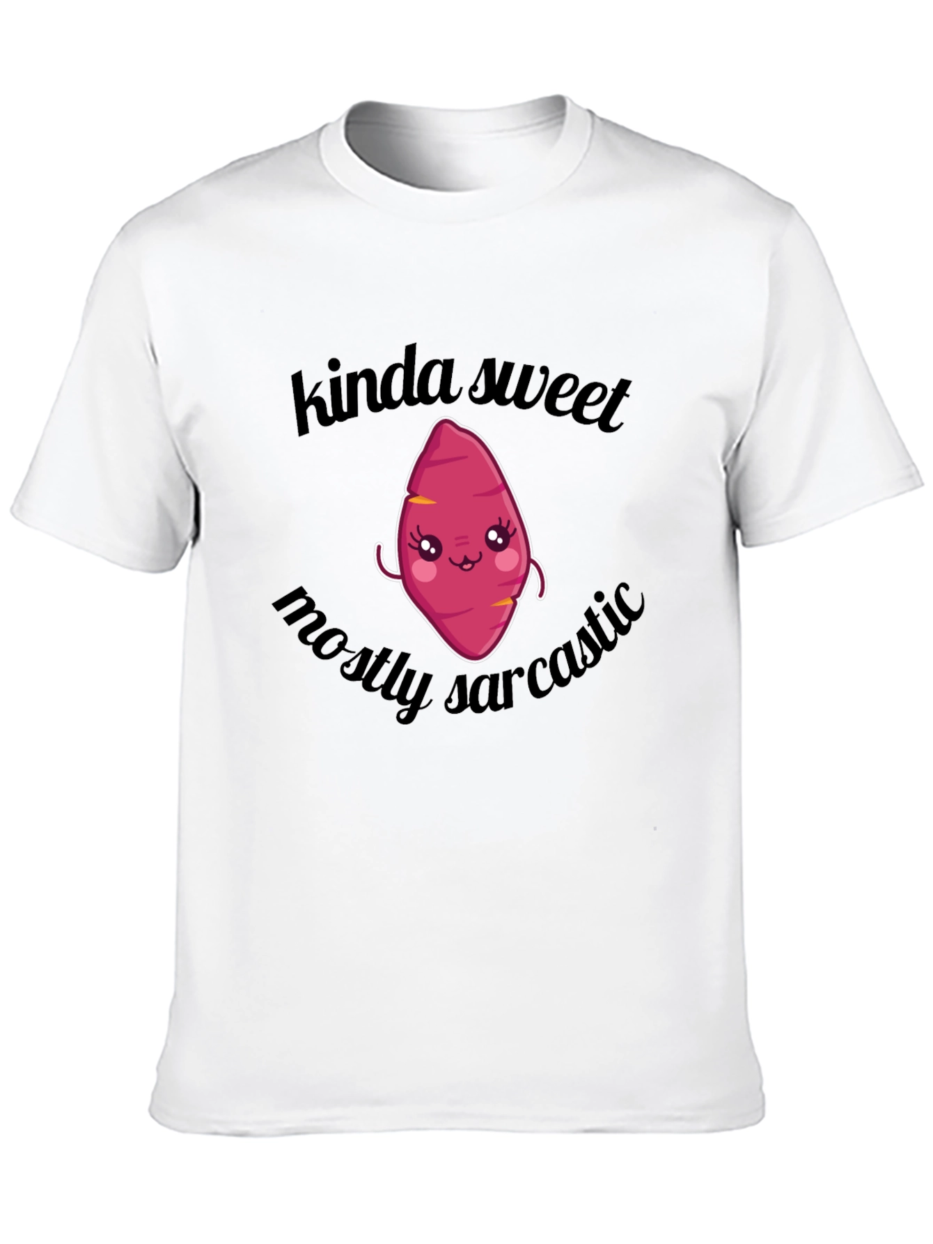 Black Kinda Sweet, Mostly Sarcastic Cute Sweet Potato T-Shirt view 10