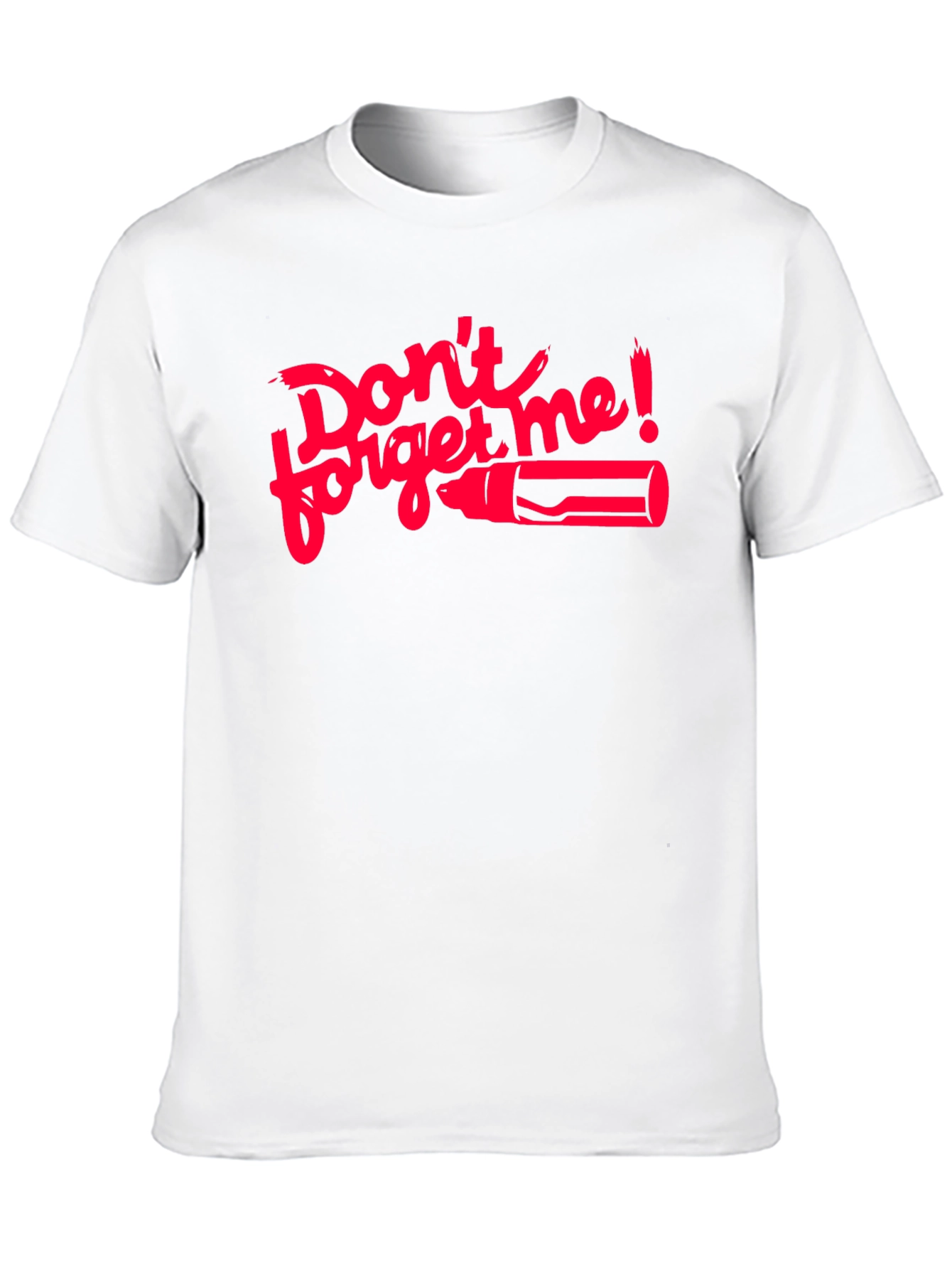 Black Don't Forget Me T-Shirt - Red Graphic on Black view 10
