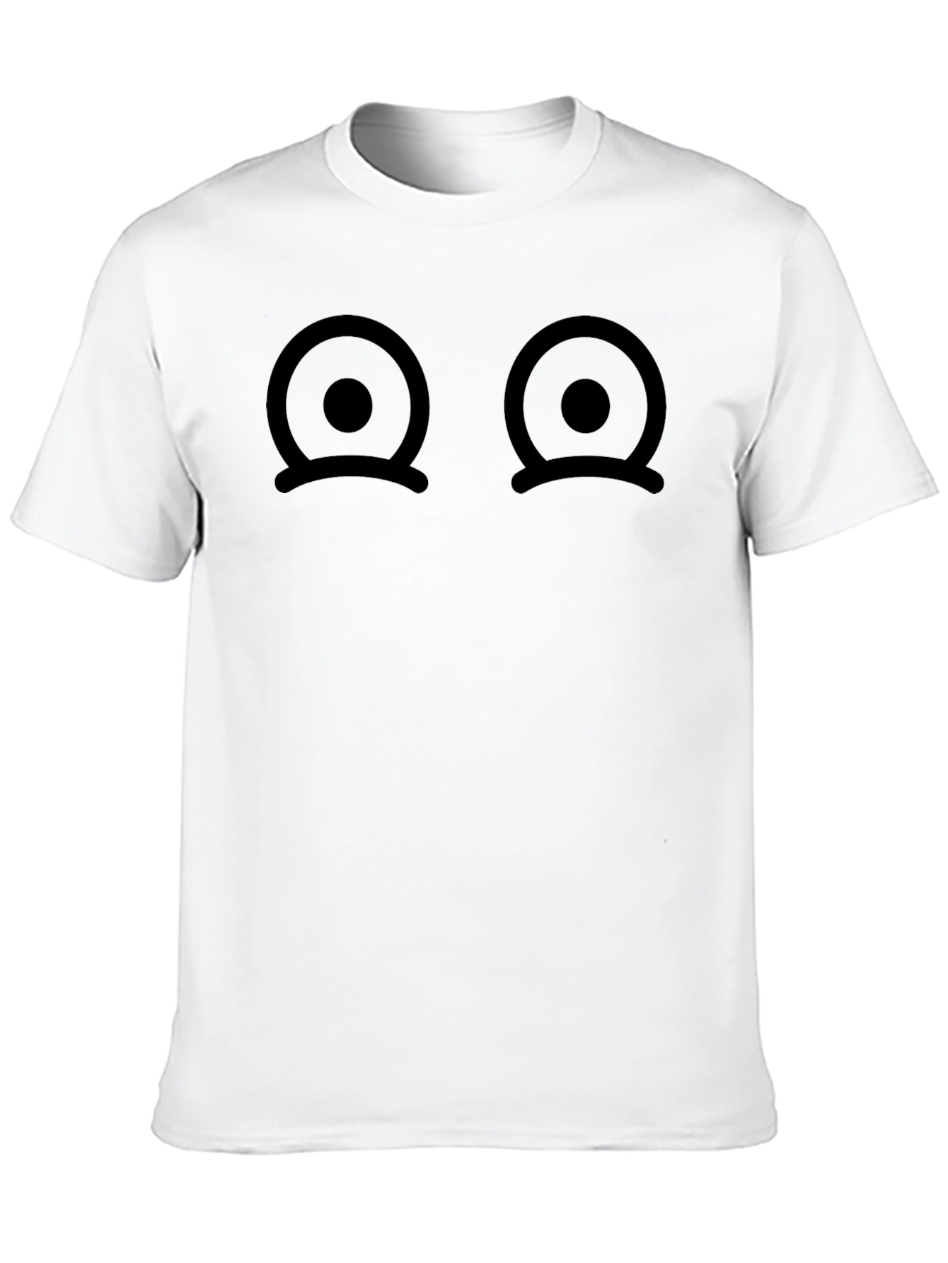 Black Black Graphic Tee with Funny Eye Design view 10