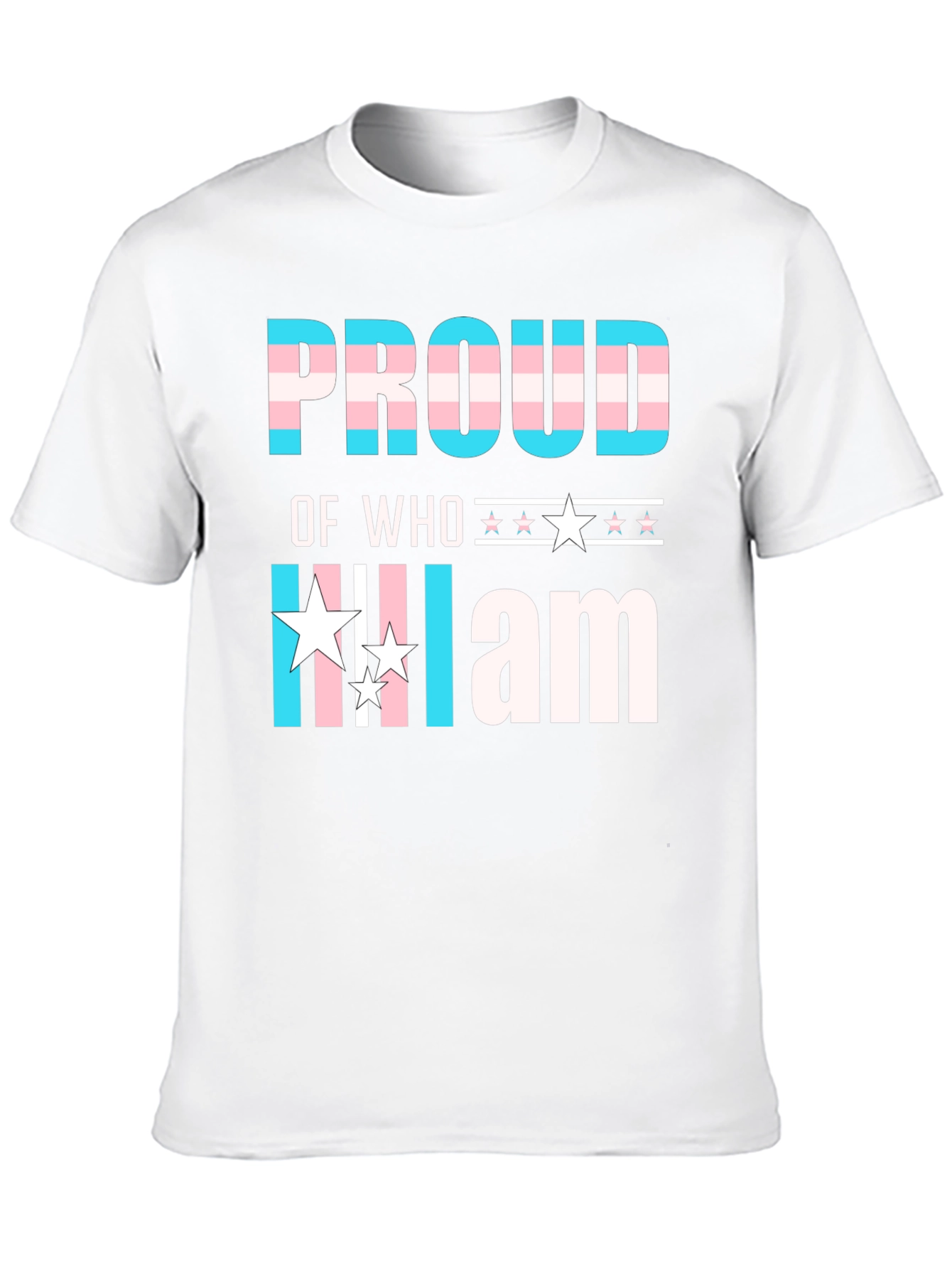 Black Proud of Who I Am Transgender Pride T-Shirt view 10