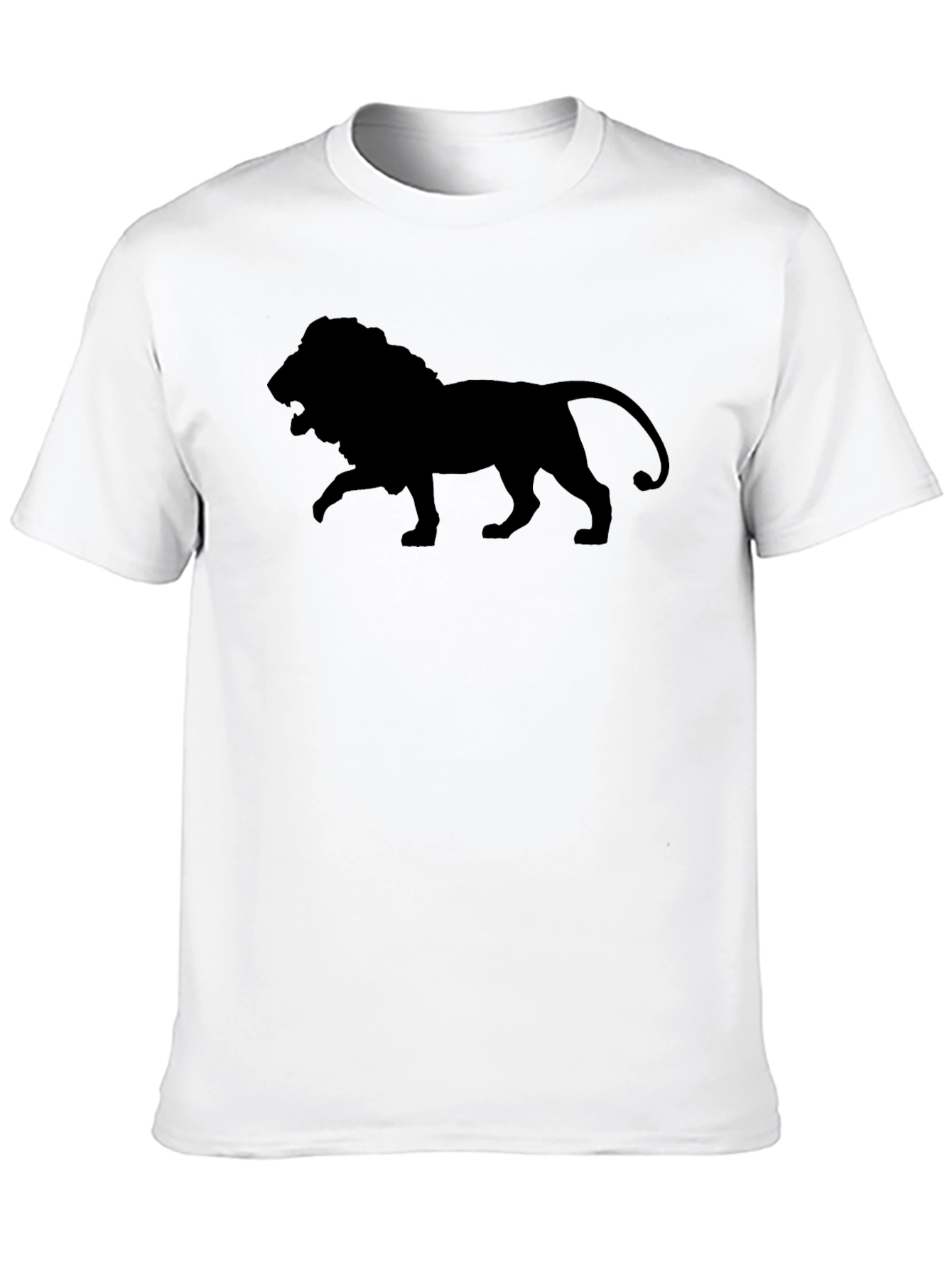 Black Lion Silhouette Black T-Shirt view 10