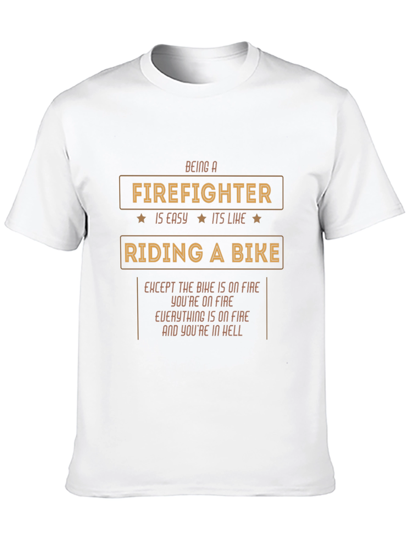 Black Firefighter Riding a Bike T-Shirt view 10