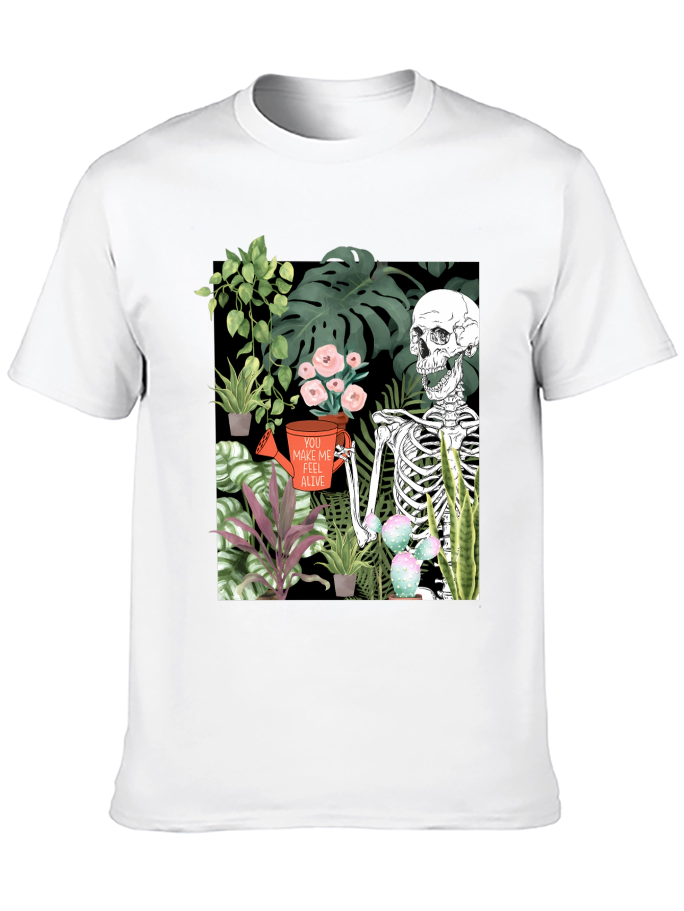 Black Skeleton Gardener Graphic Tee - Make Me Feel Alive Shirt view 10
