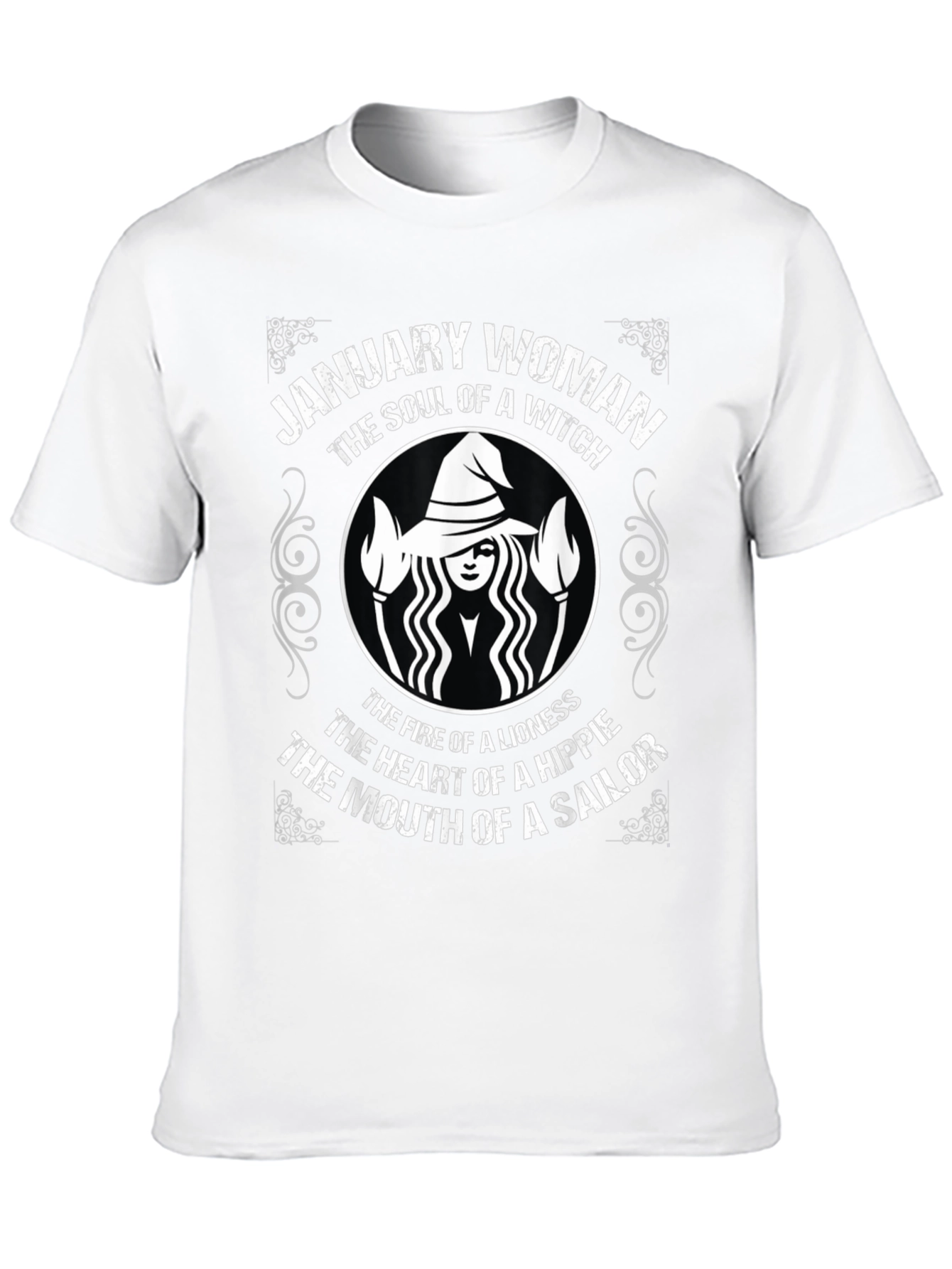 Black January Woman Witch Soul Graphic Tee - Black view 10