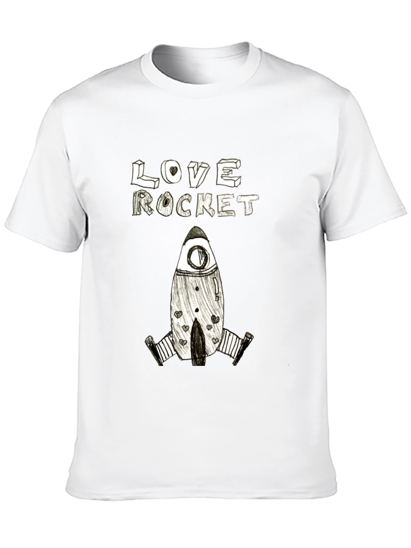 Black Love Rocket Graphic Tee - Black Cotton Blend view 10