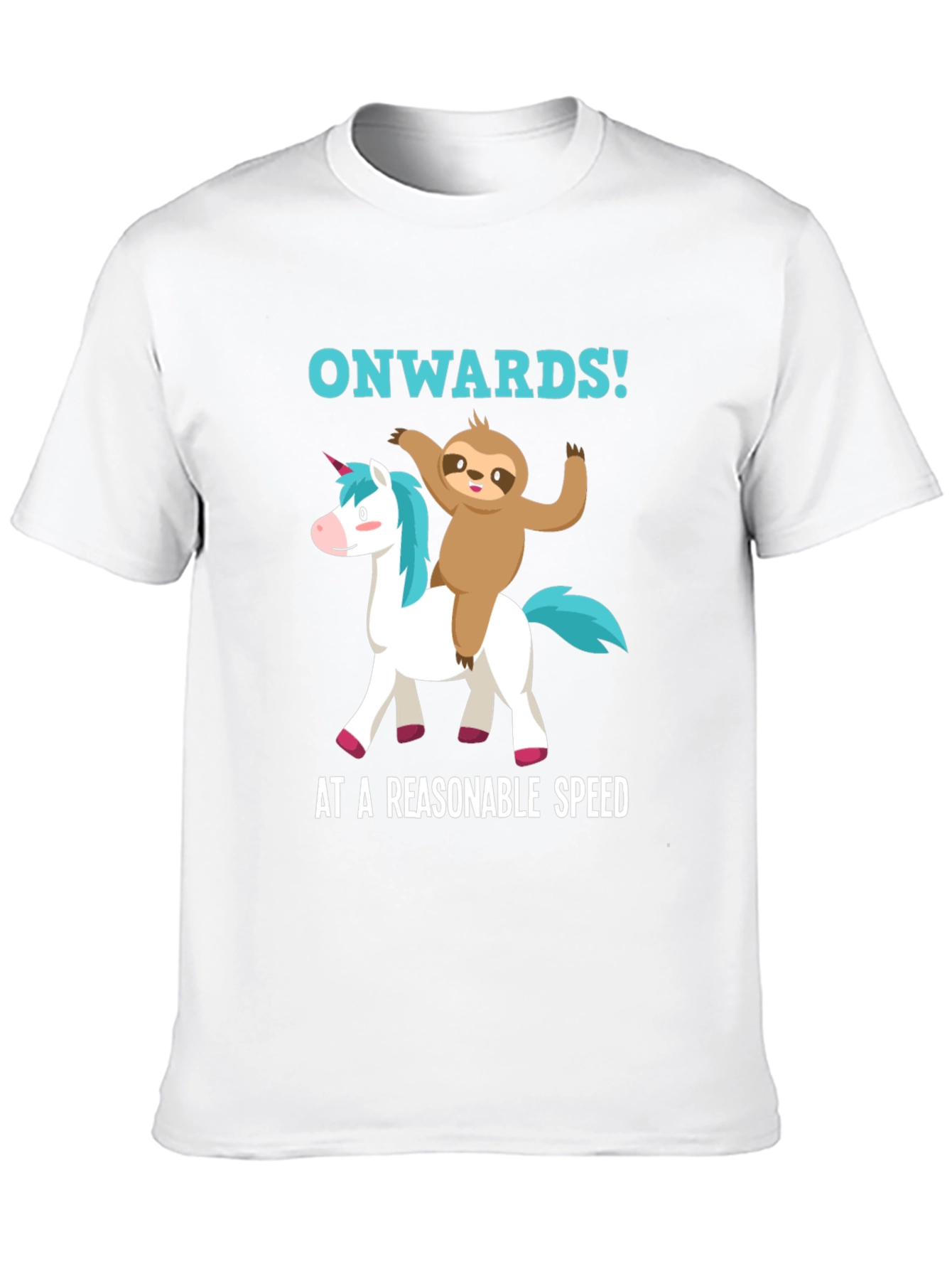 Black Sloth Riding Unicorn T-Shirt - Reasonable Speed view 10