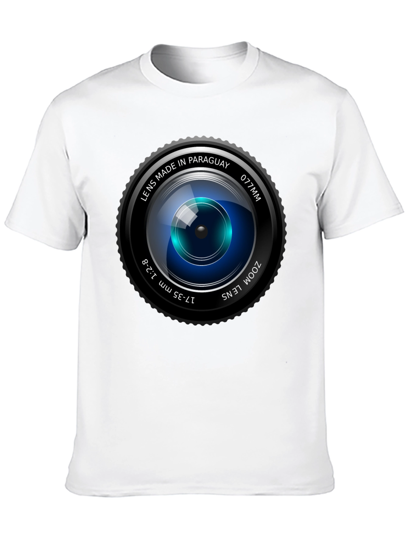 Black Camera Lens Graphic Print Crew Neck T-Shirt view 10