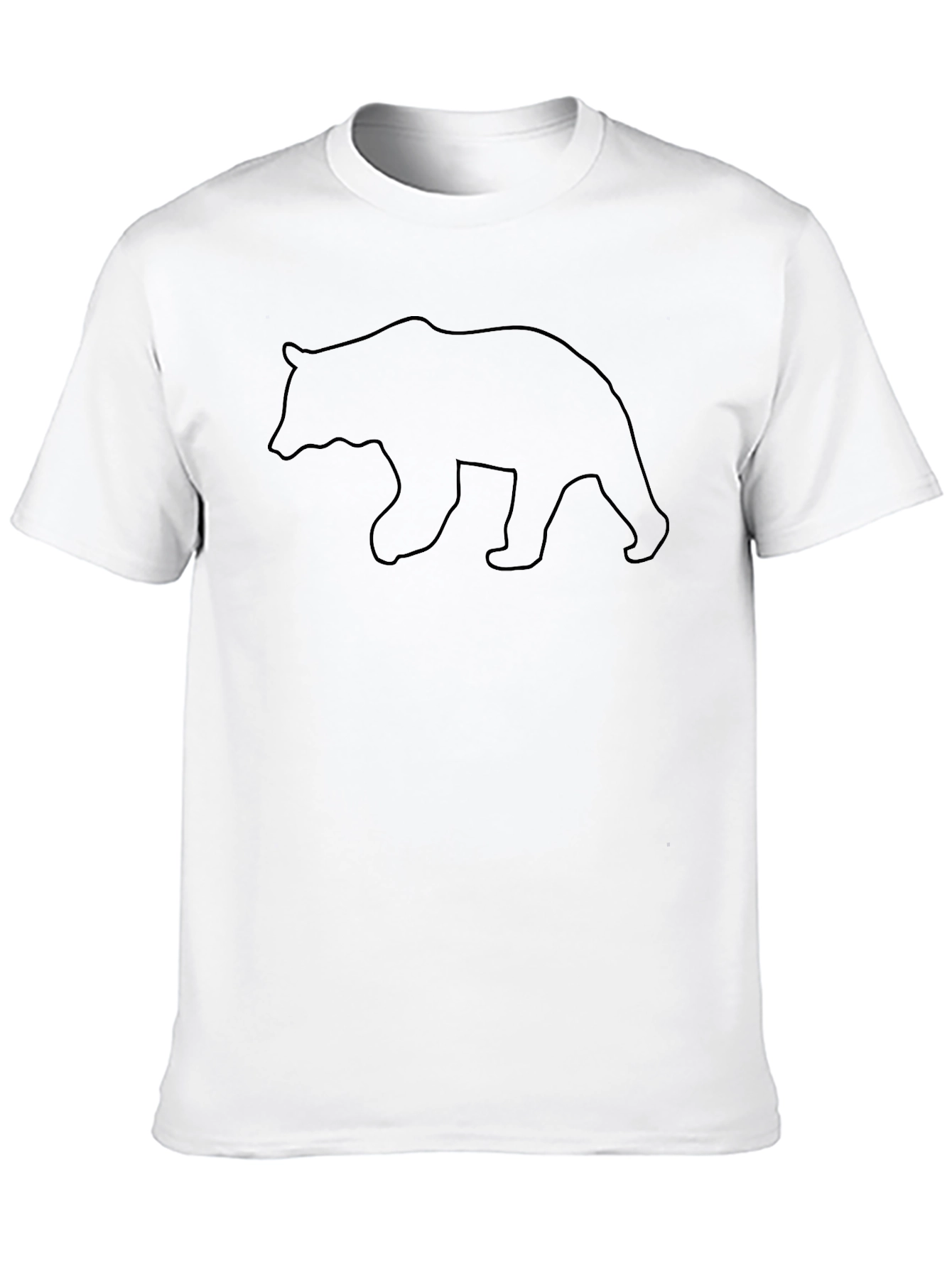 Black Bear Graphic Tee - Black Cotton T-Shirt view 10
