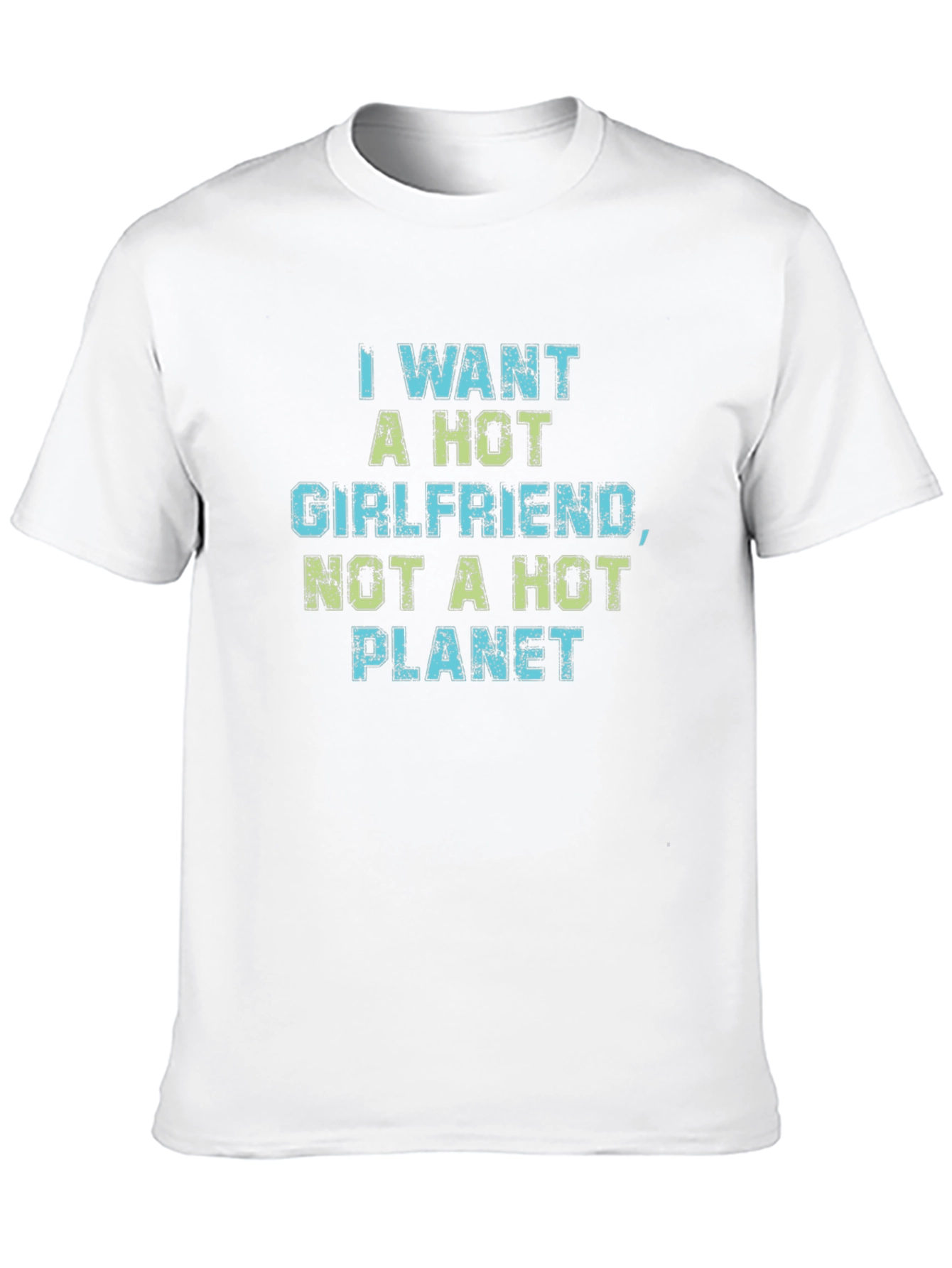 Black Funny 'Hot Girlfriend, Not Hot Planet' Graphic Tee view 10