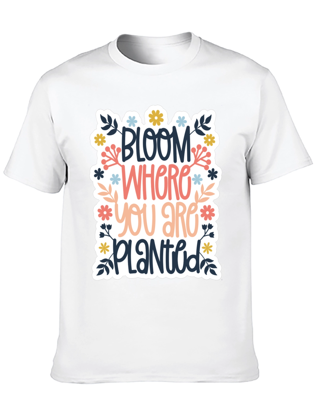 Black Bloom Where You Are Planted Graphic Tee view 10