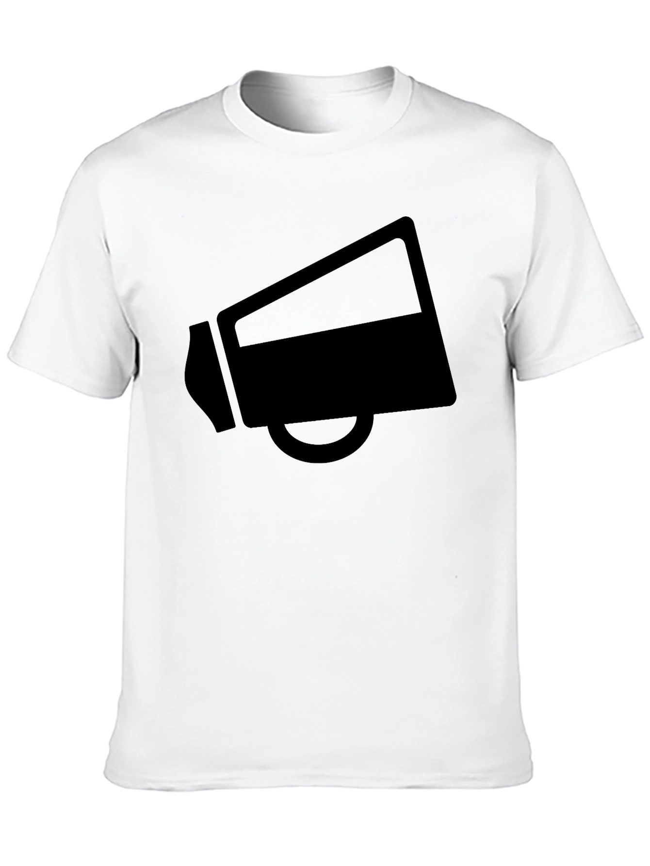 Black Black Megaphone Graphic T-Shirt Casual Wear view 10