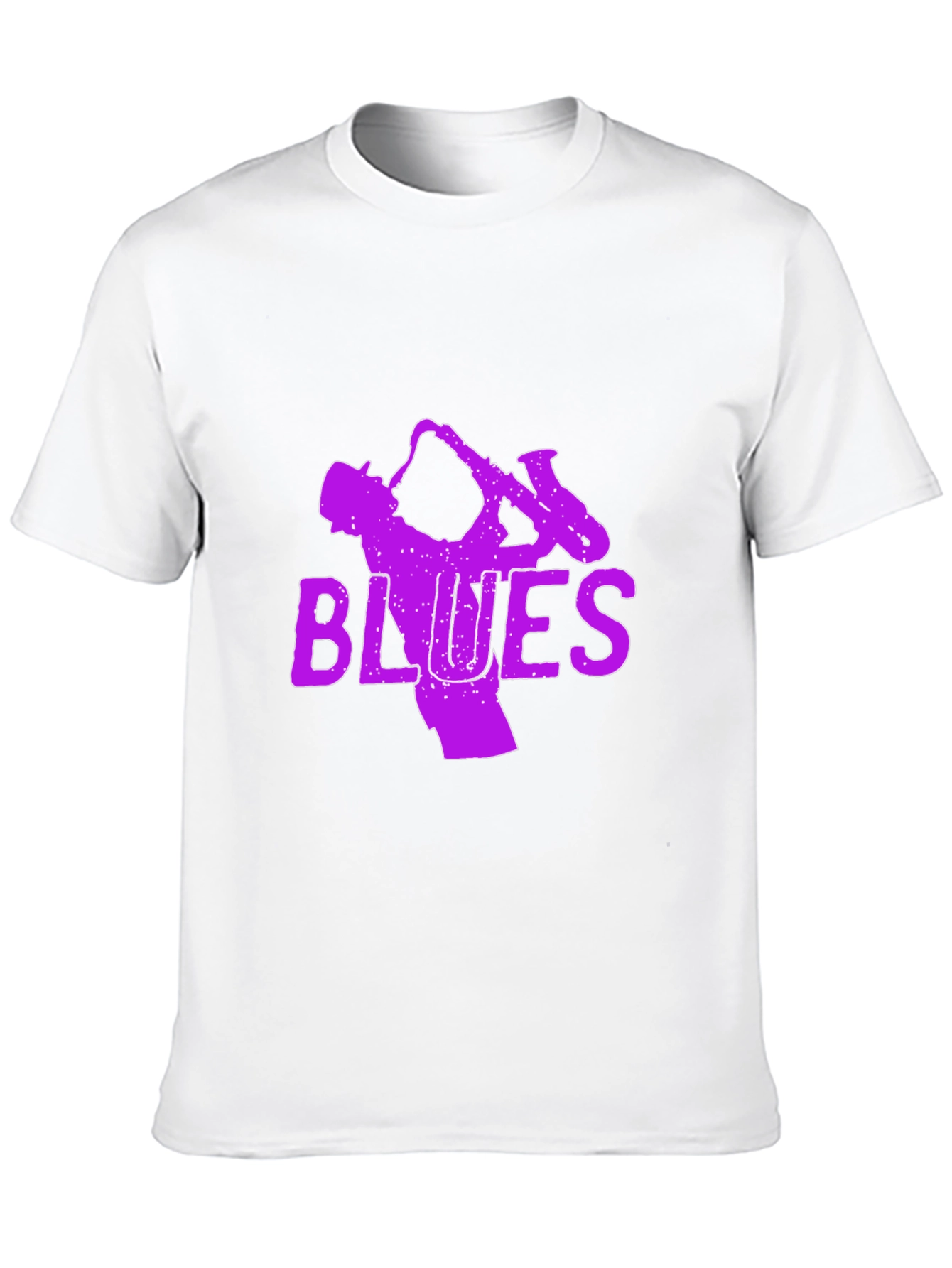 Black Blues Saxophone Graphic T-Shirt - Black view 10