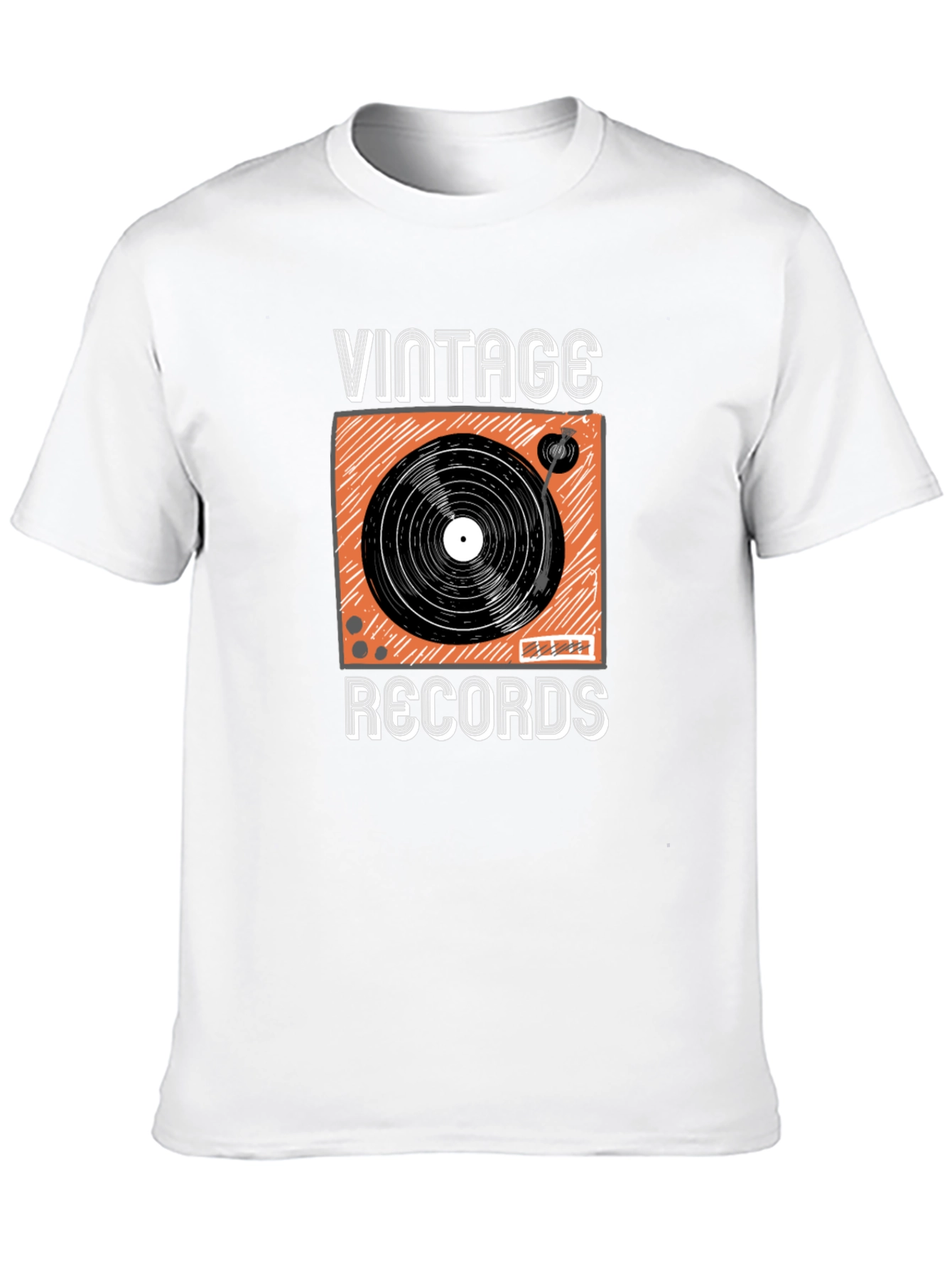 Black Vintage Records Graphic T-Shirt - Classic Retro Style view 10