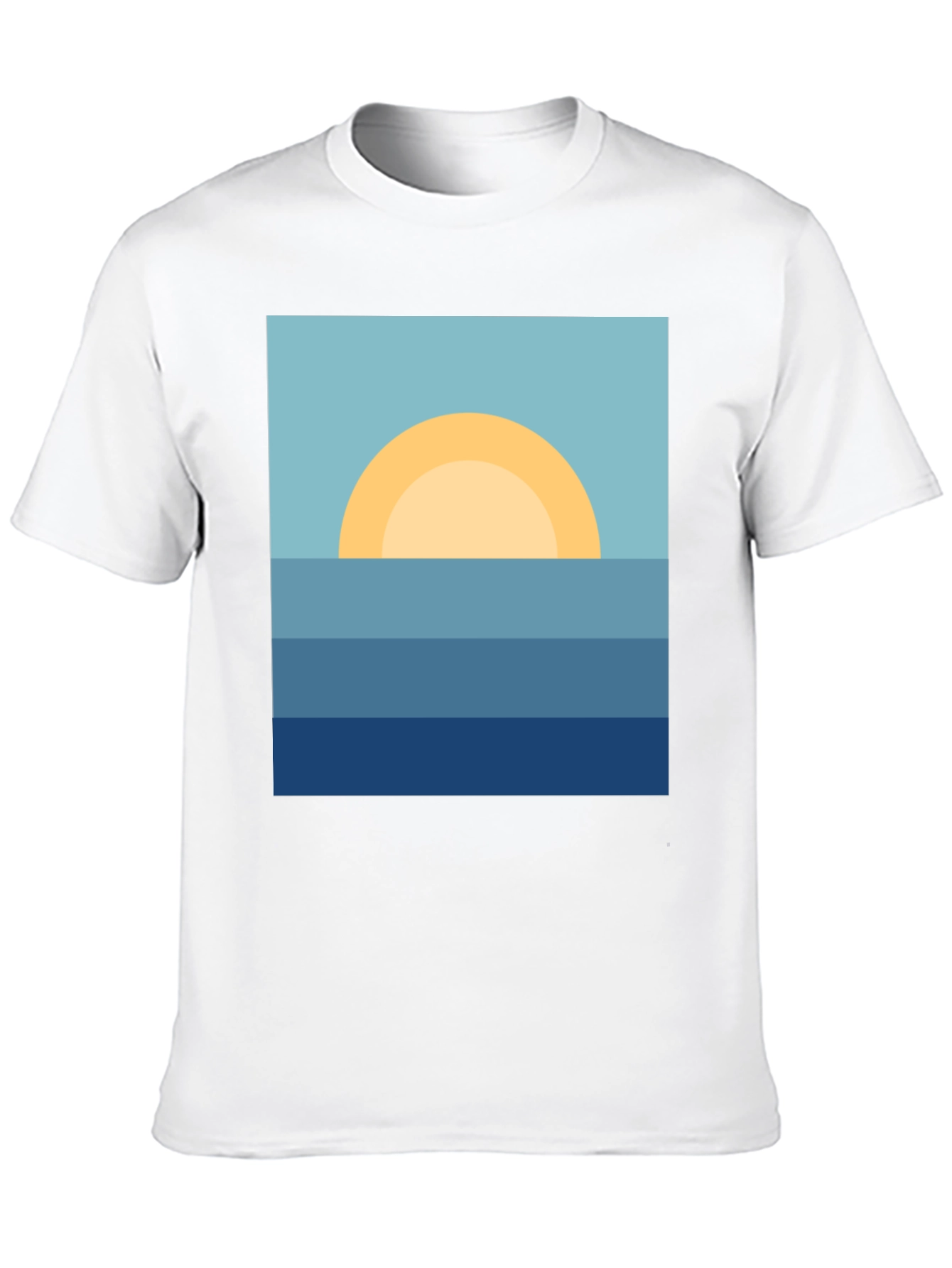 Black Sunrise Ocean Graphic Tee - Stylish & Relaxed Fit view 10