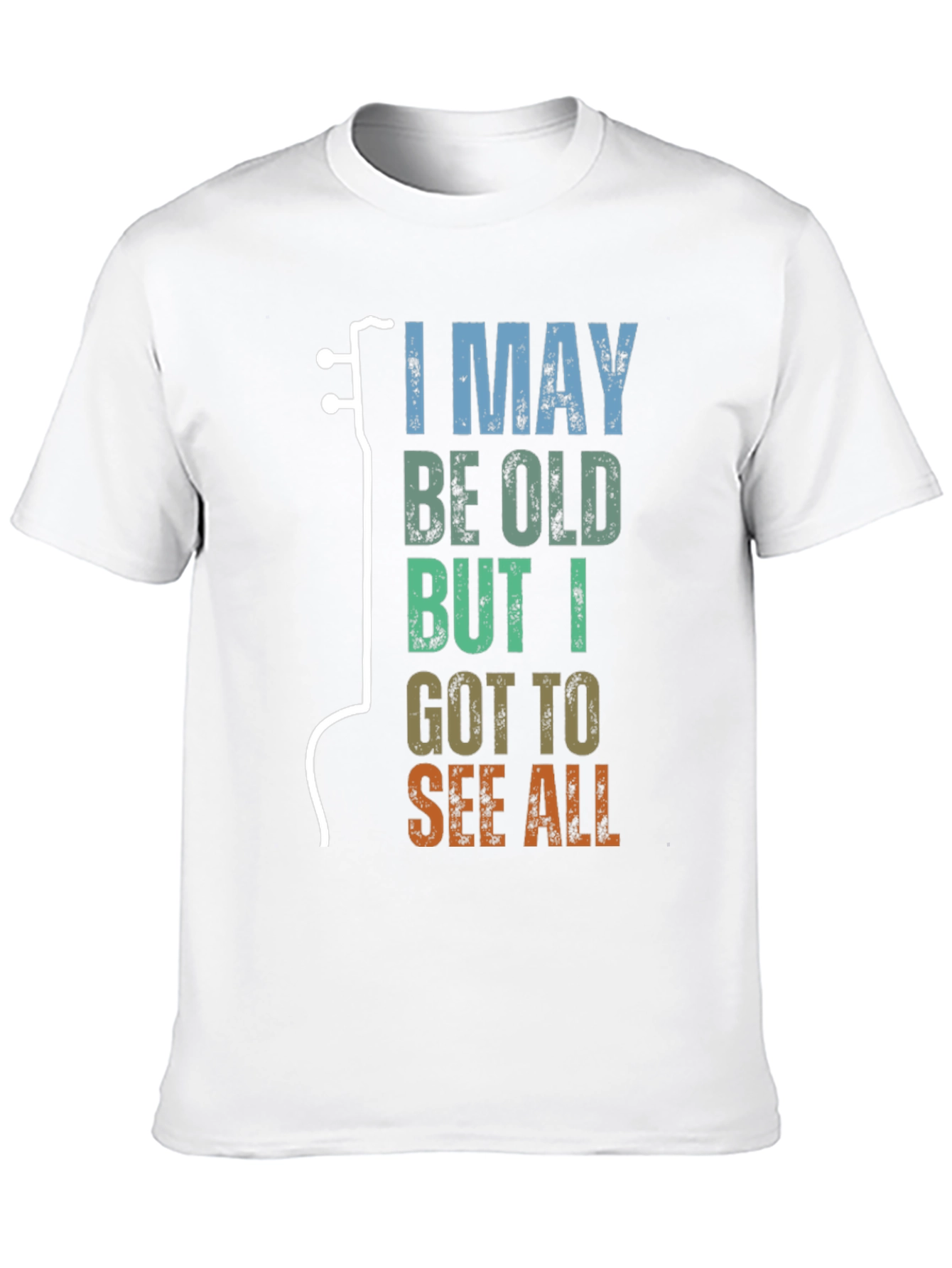 Black I May Be Old Guitar Lover T-Shirt view 10