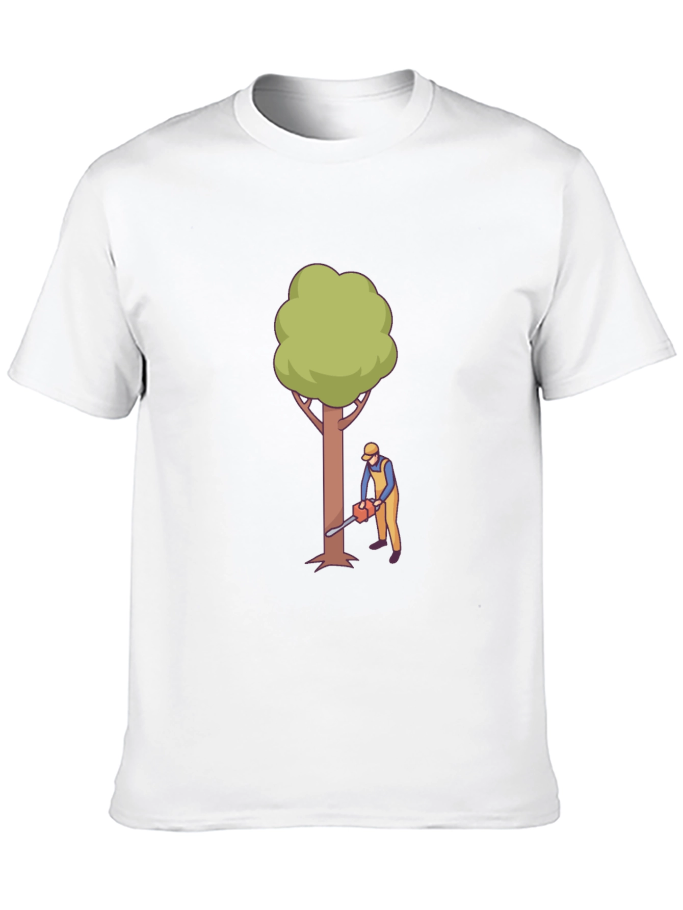 Black Tree Felling Graphic Tee - Black Cotton T-Shirt view 10