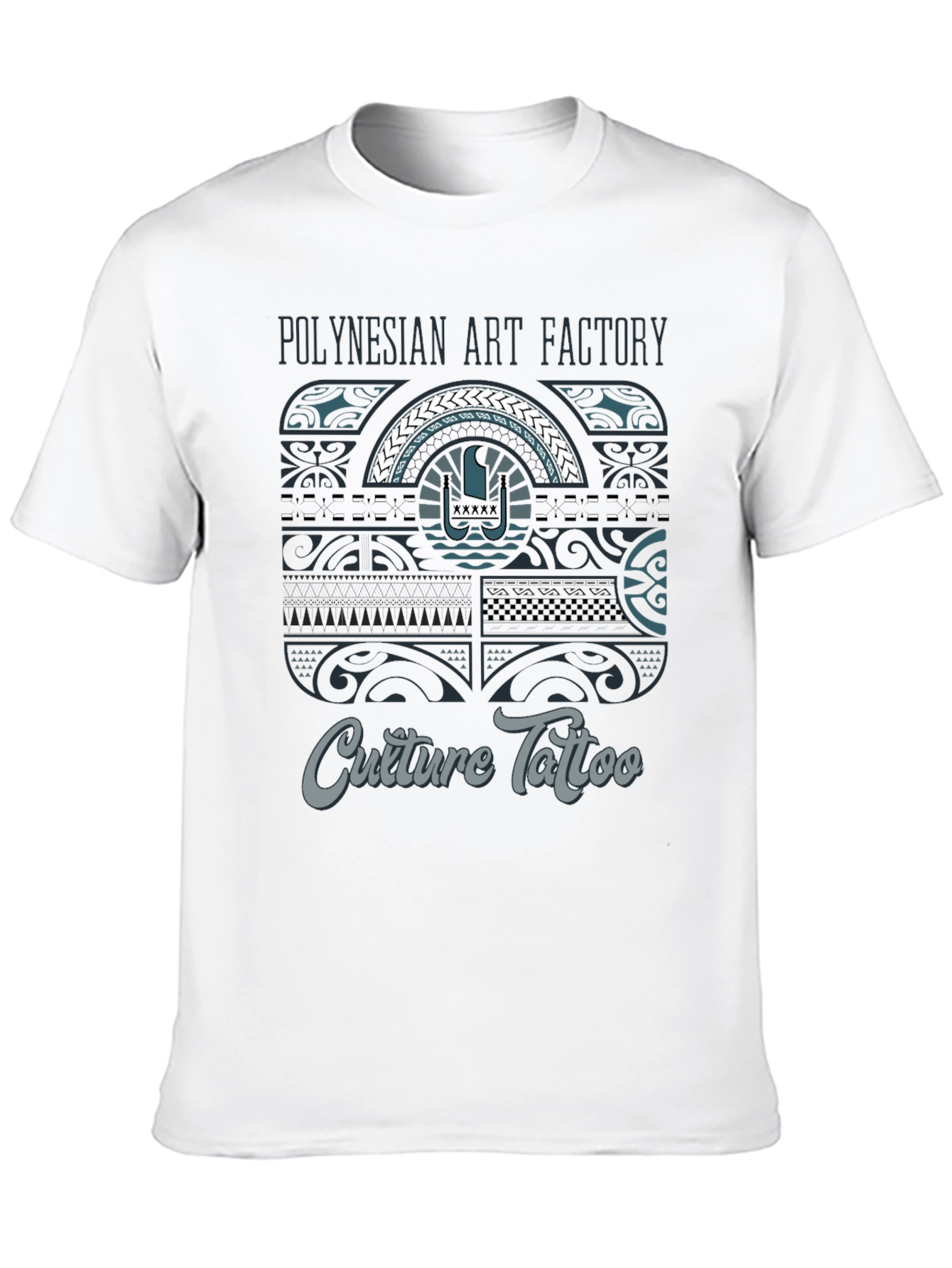 Black Polynesian Art Factory Culture Tattoo T-Shirt view 10