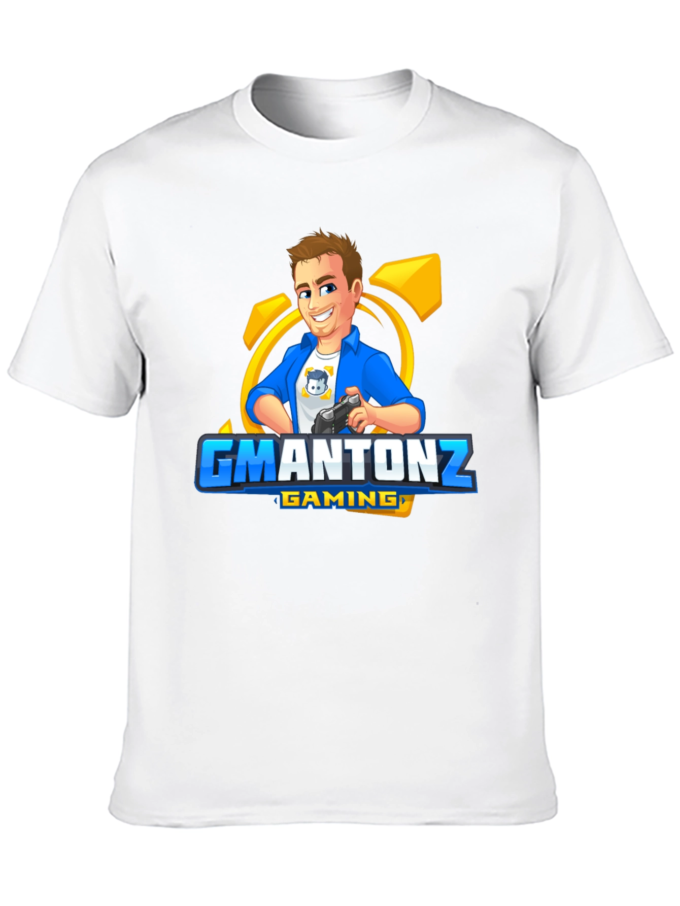 Black GMANTONZ Gaming Black T-Shirt view 10