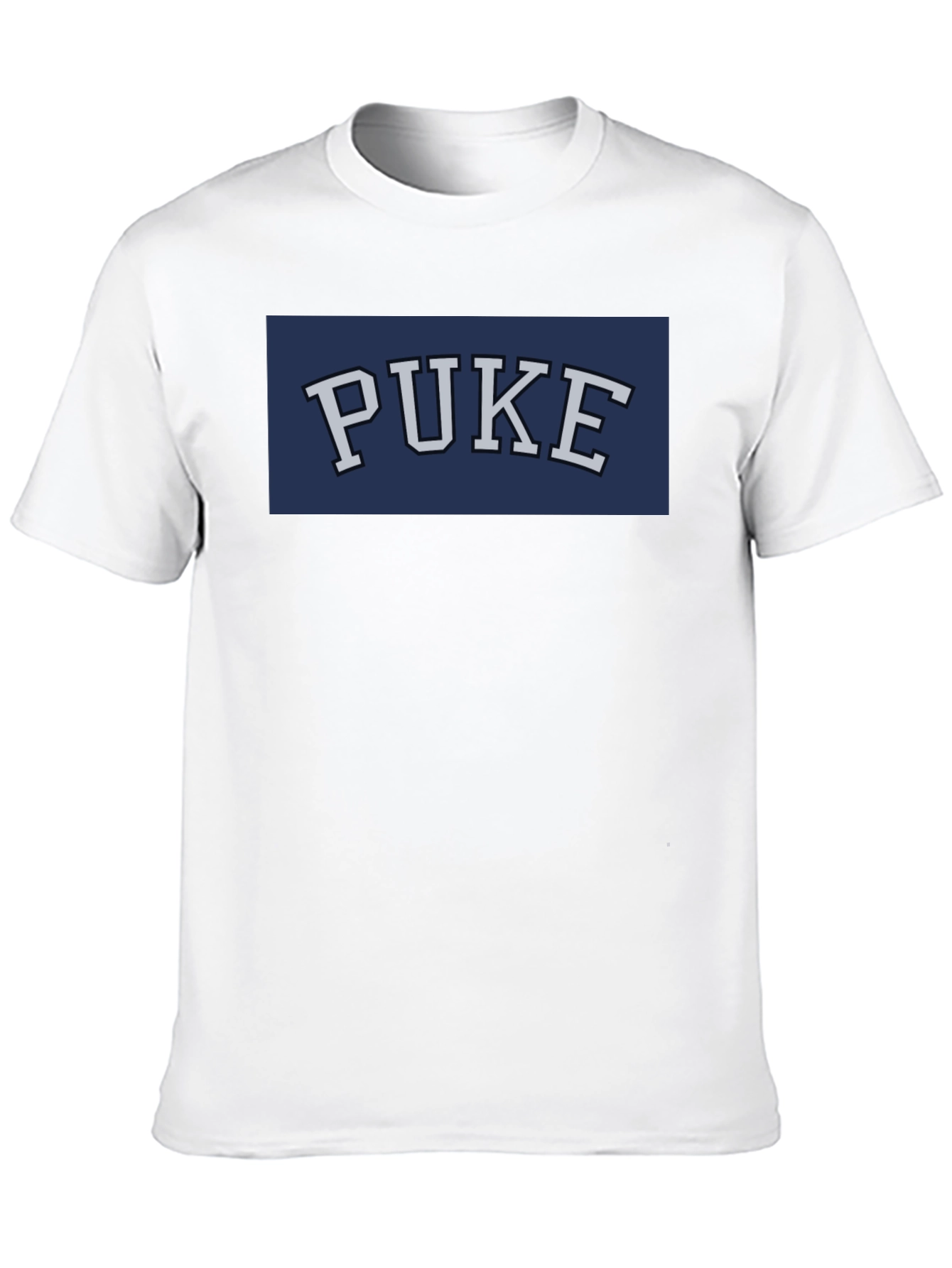 Black PUKE Graphic Tee - Funny College Humor T-Shirt view 10
