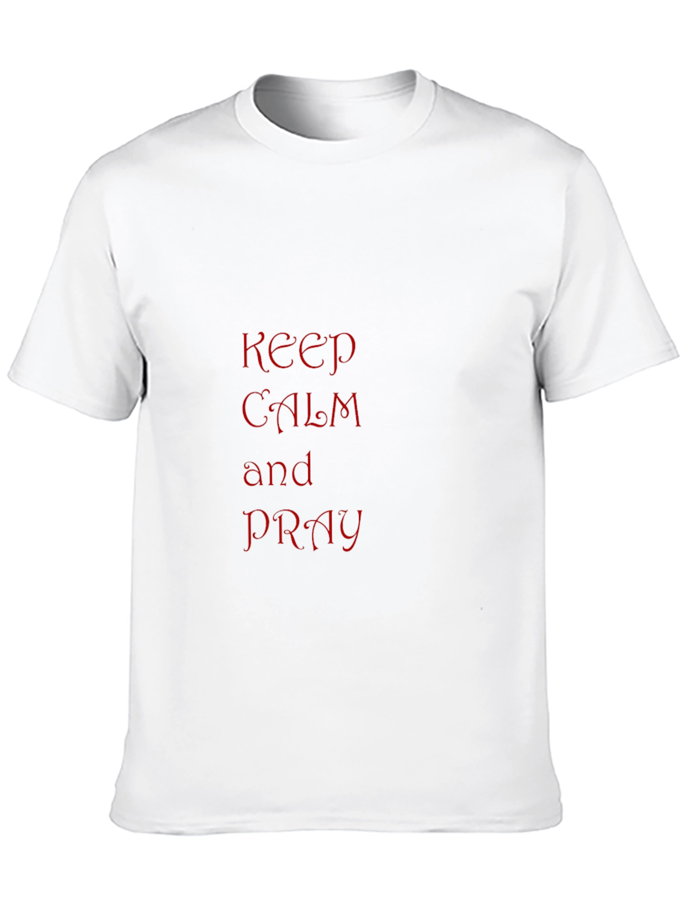 Black Keep Calm and Pray T-Shirt - Black view 10