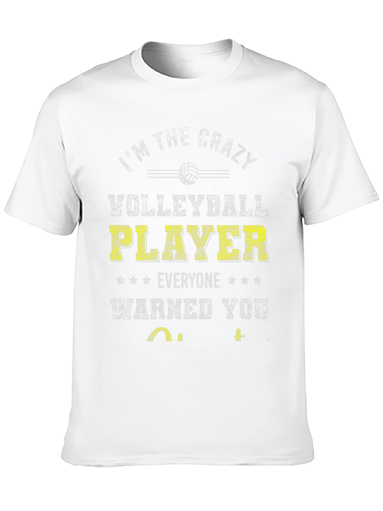 Black Crazy Volleyball Player T-Shirt view 10