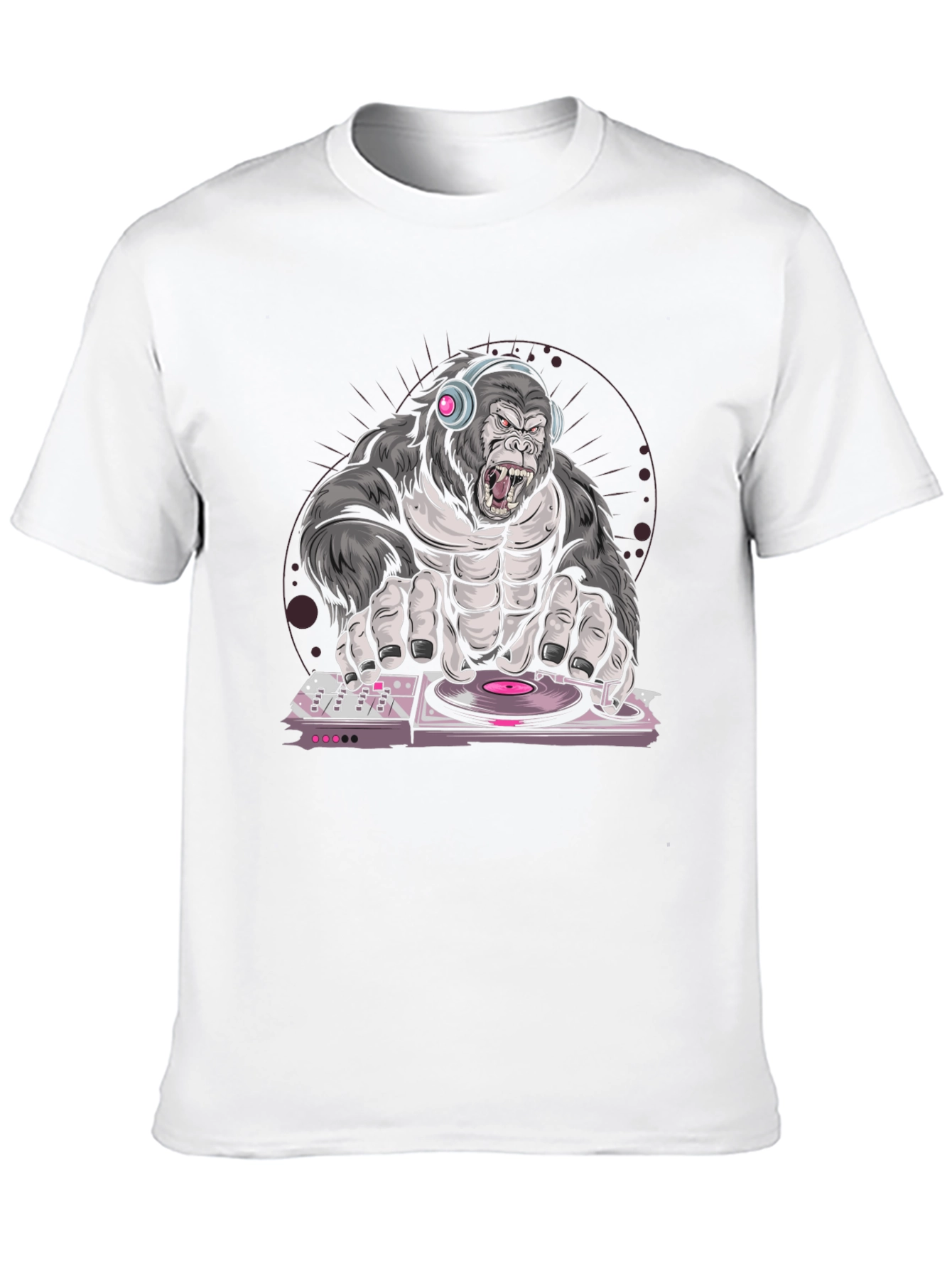 Black DJ Gorilla Graphic T-Shirt view 10