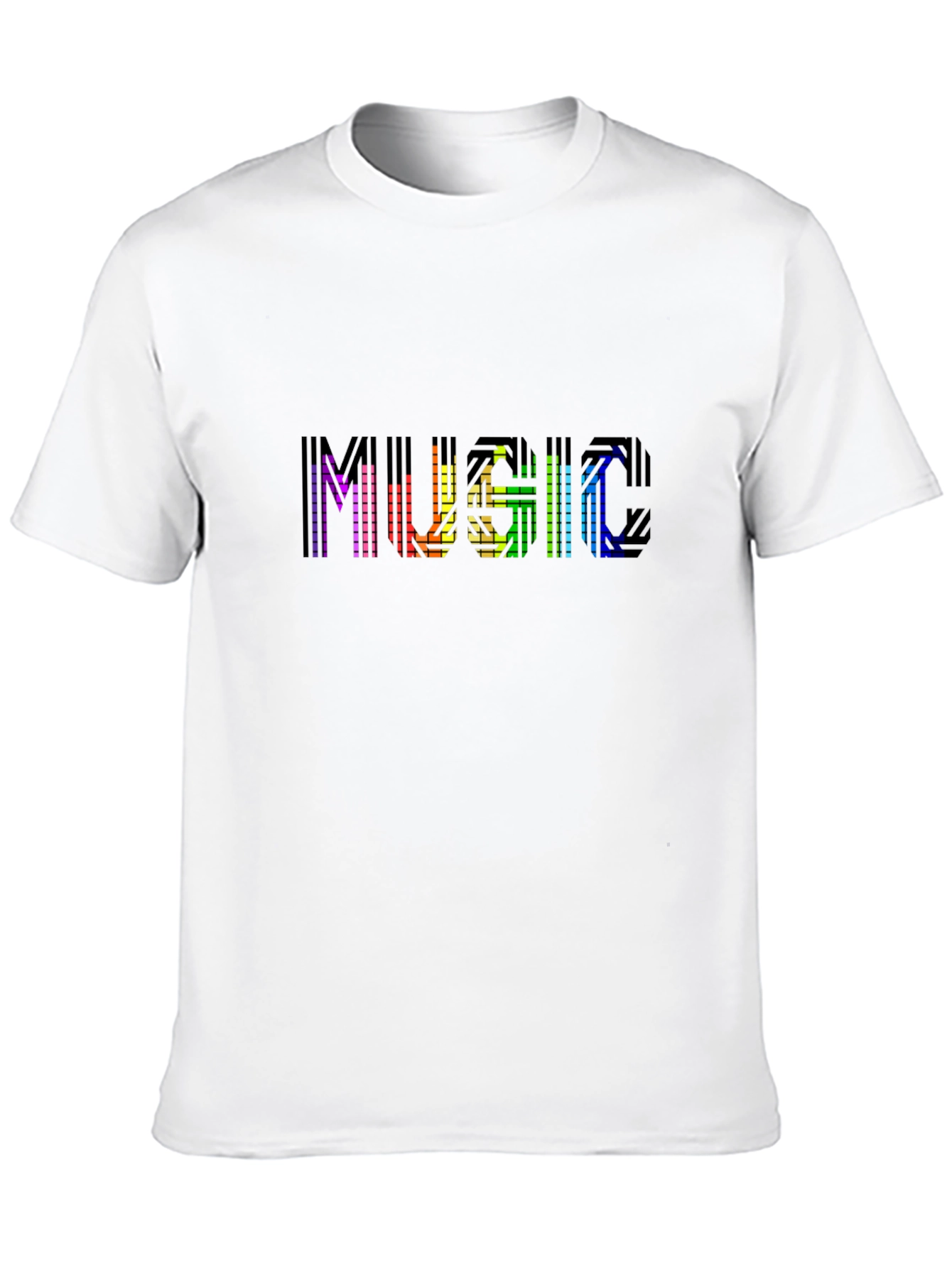 Black LED Music Graphic Black T-Shirt view 10